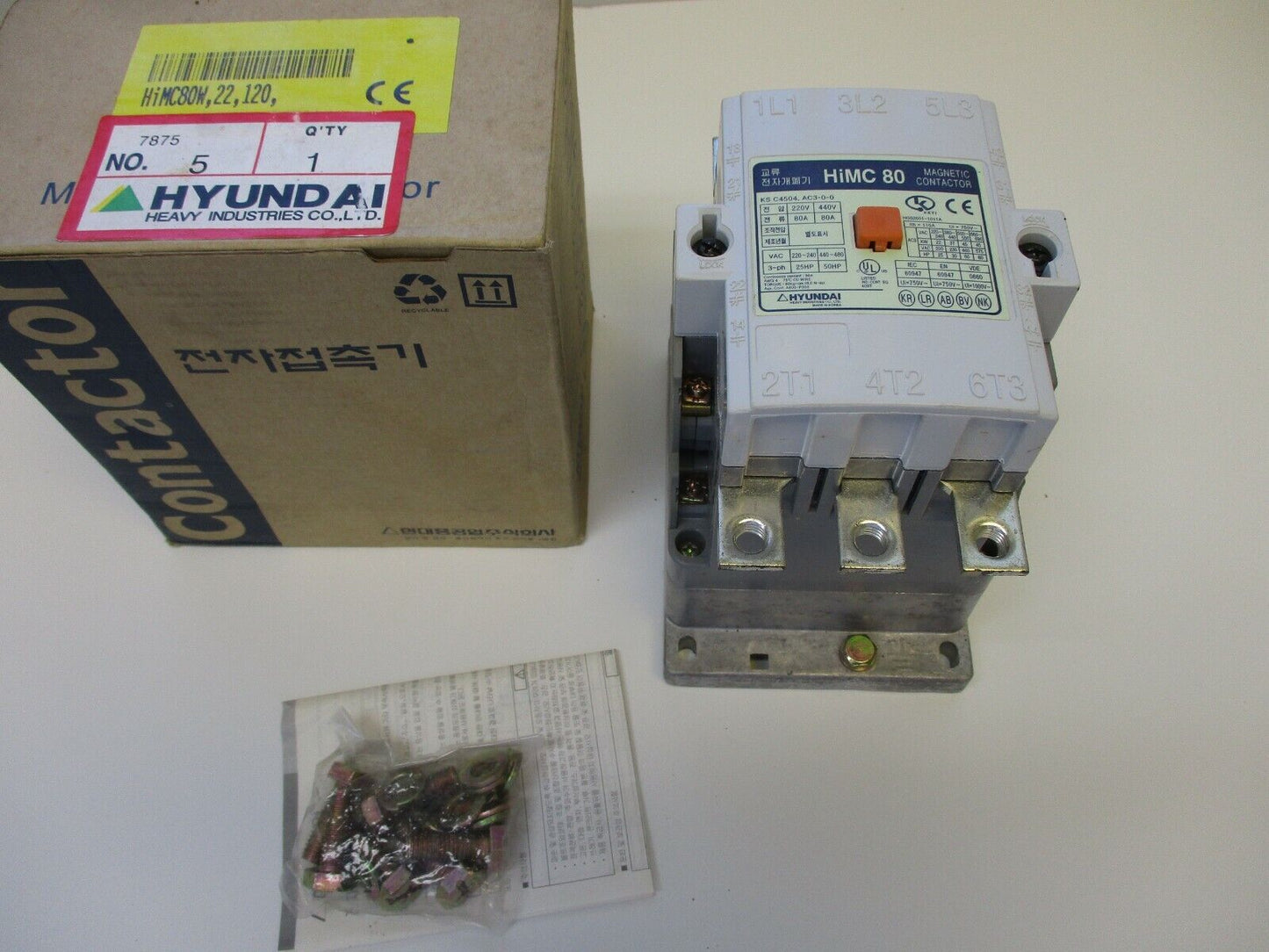 Hyundai Marine Magnetic Contactors HiMC80