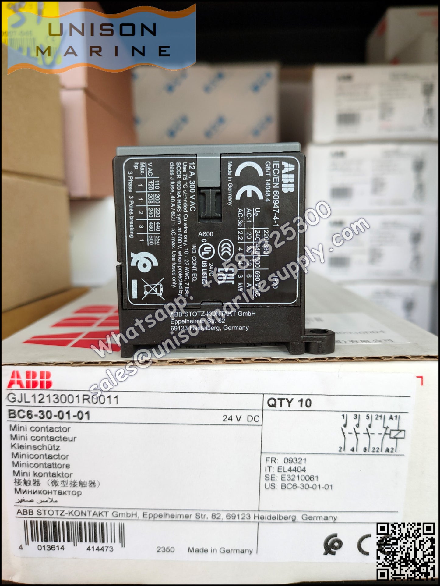 ABB B6, B7 series mini contactors: BC6-30-01