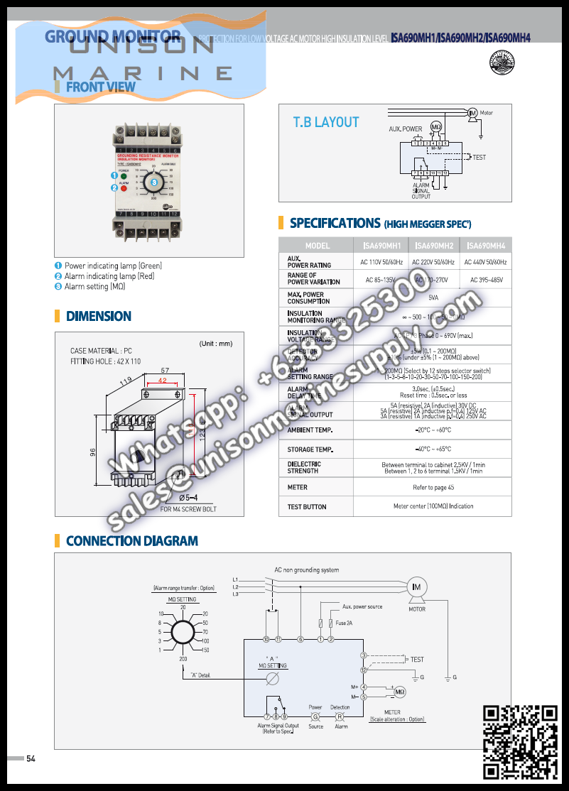 Westronics (LUXCO) Marine Insulation Monitor : ISA690A1