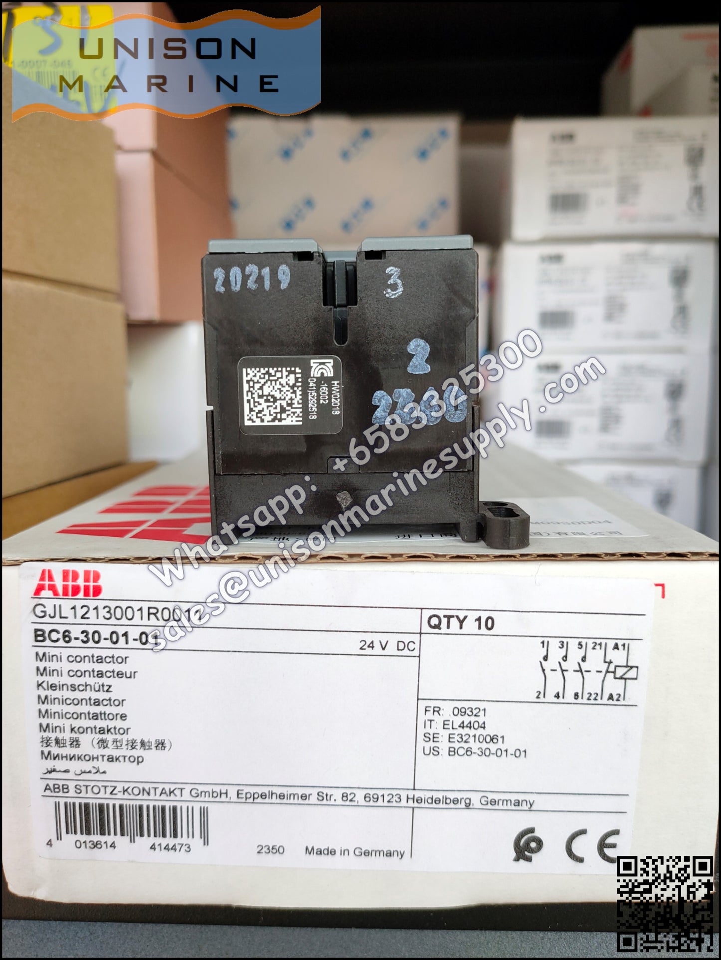 ABB B6, B7 series mini contactors: BC6-30-01