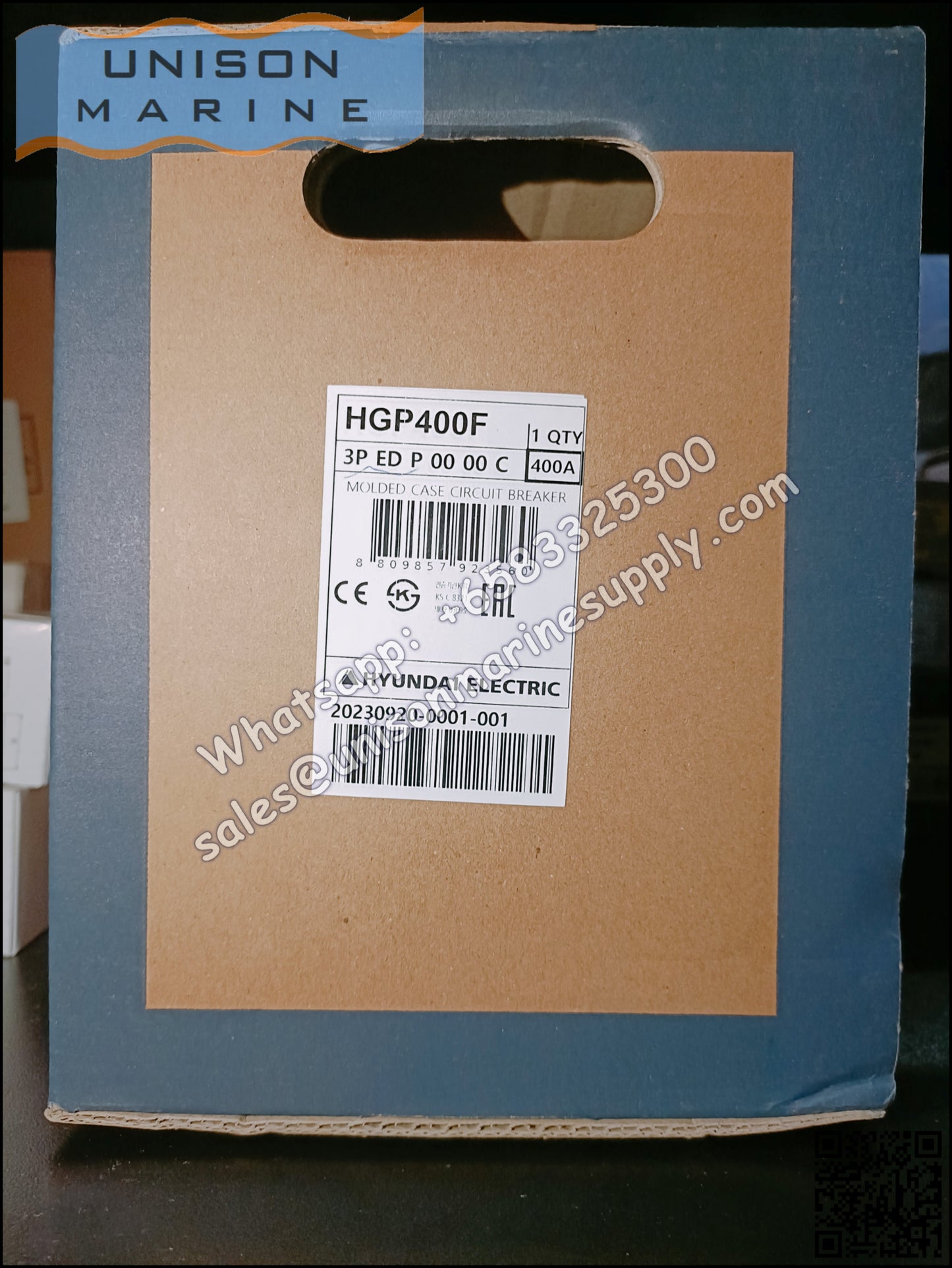 Hyundai Marine Circuit Breaker (MCCB) - HGP400F 3P Fixed / Plug-in Type