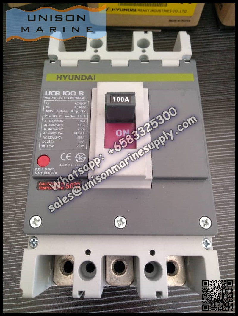 Hyundai Marine Circuit Breaker (MCCB) - UCB100R 3P Fixed / Plug-in Type