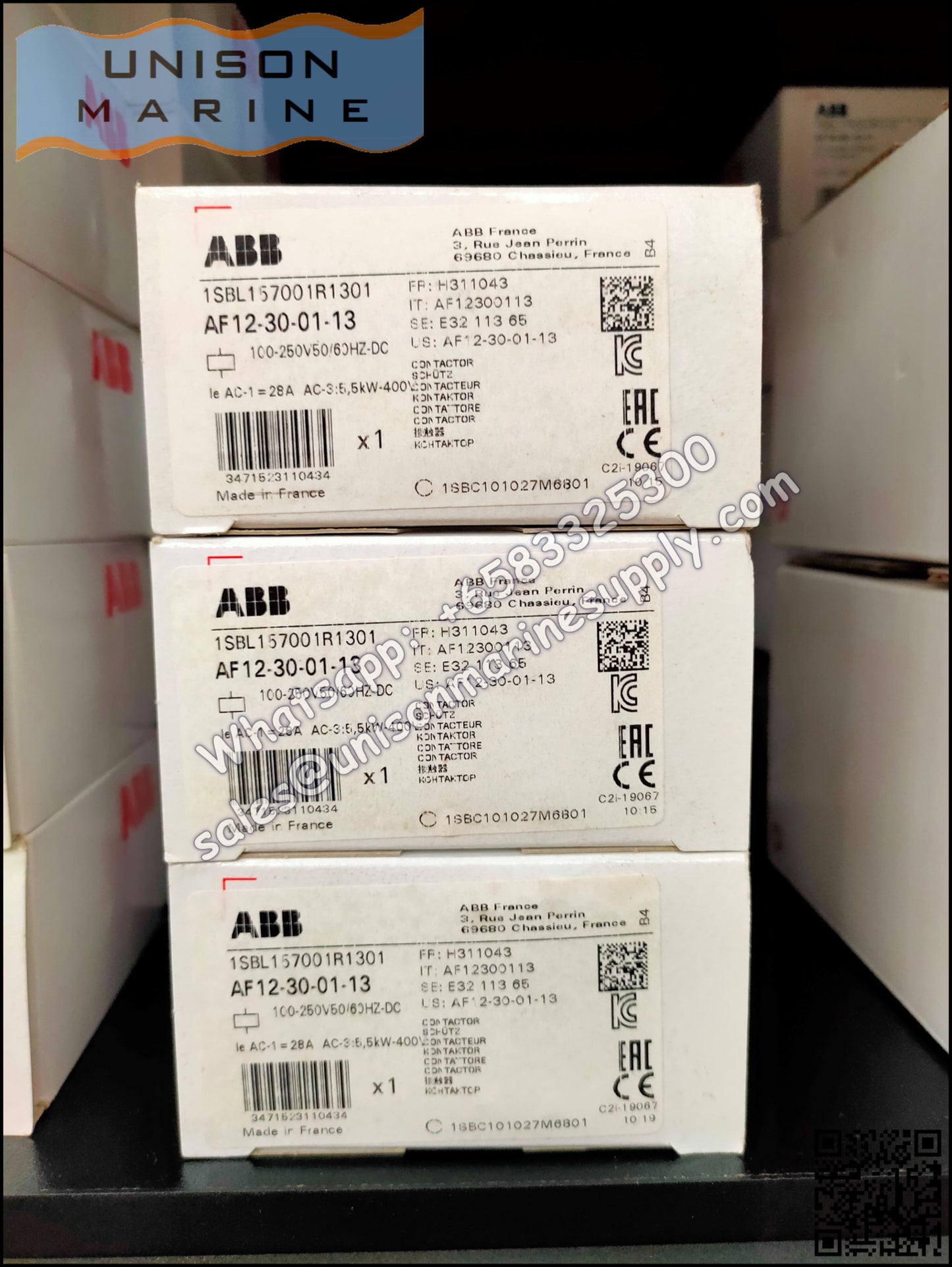 ABB Magnetic Contactors AF Series : AF12-30-01-13
