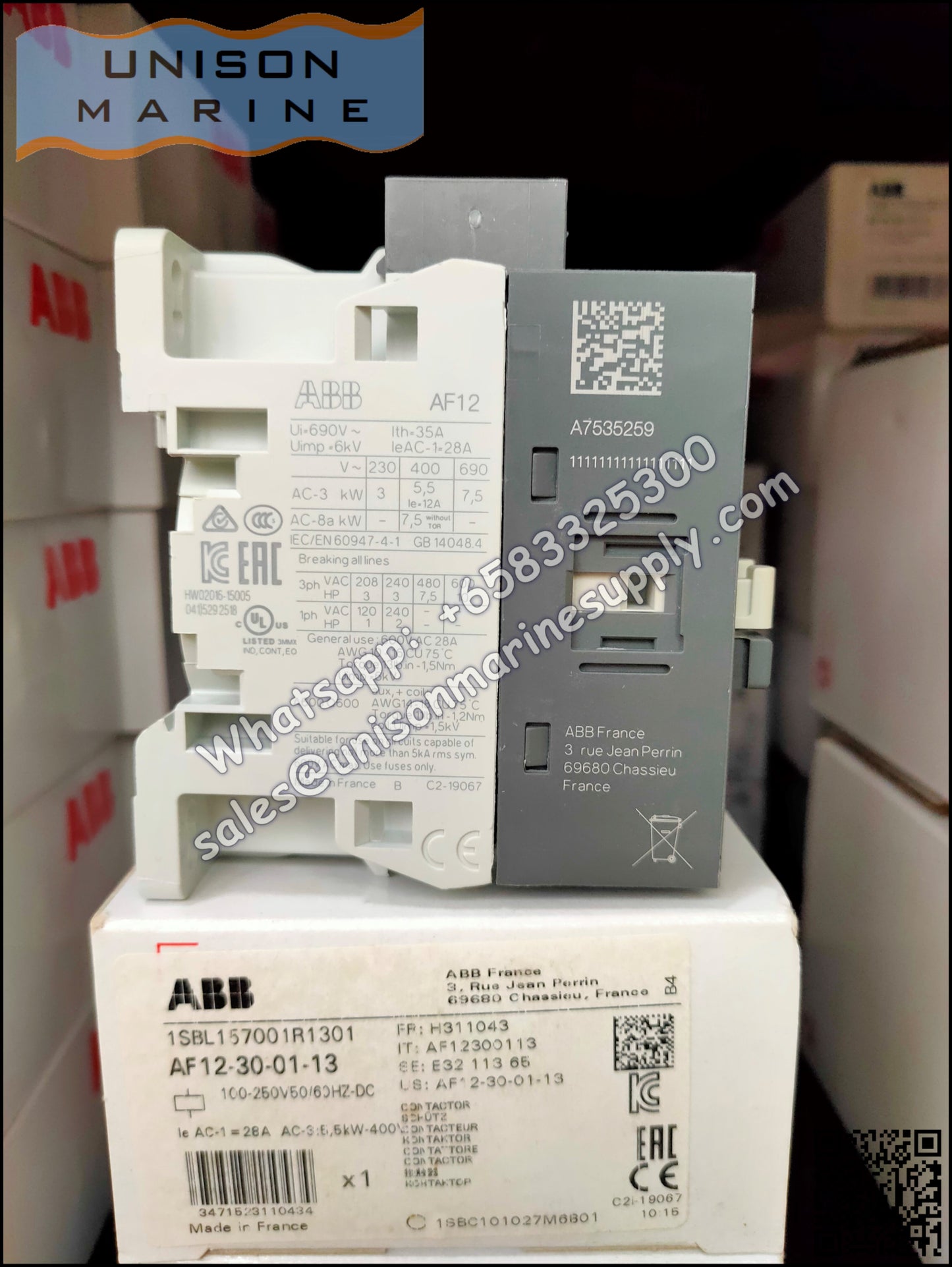 ABB Magnetic Contactors AF Series : AF12-30-01-13