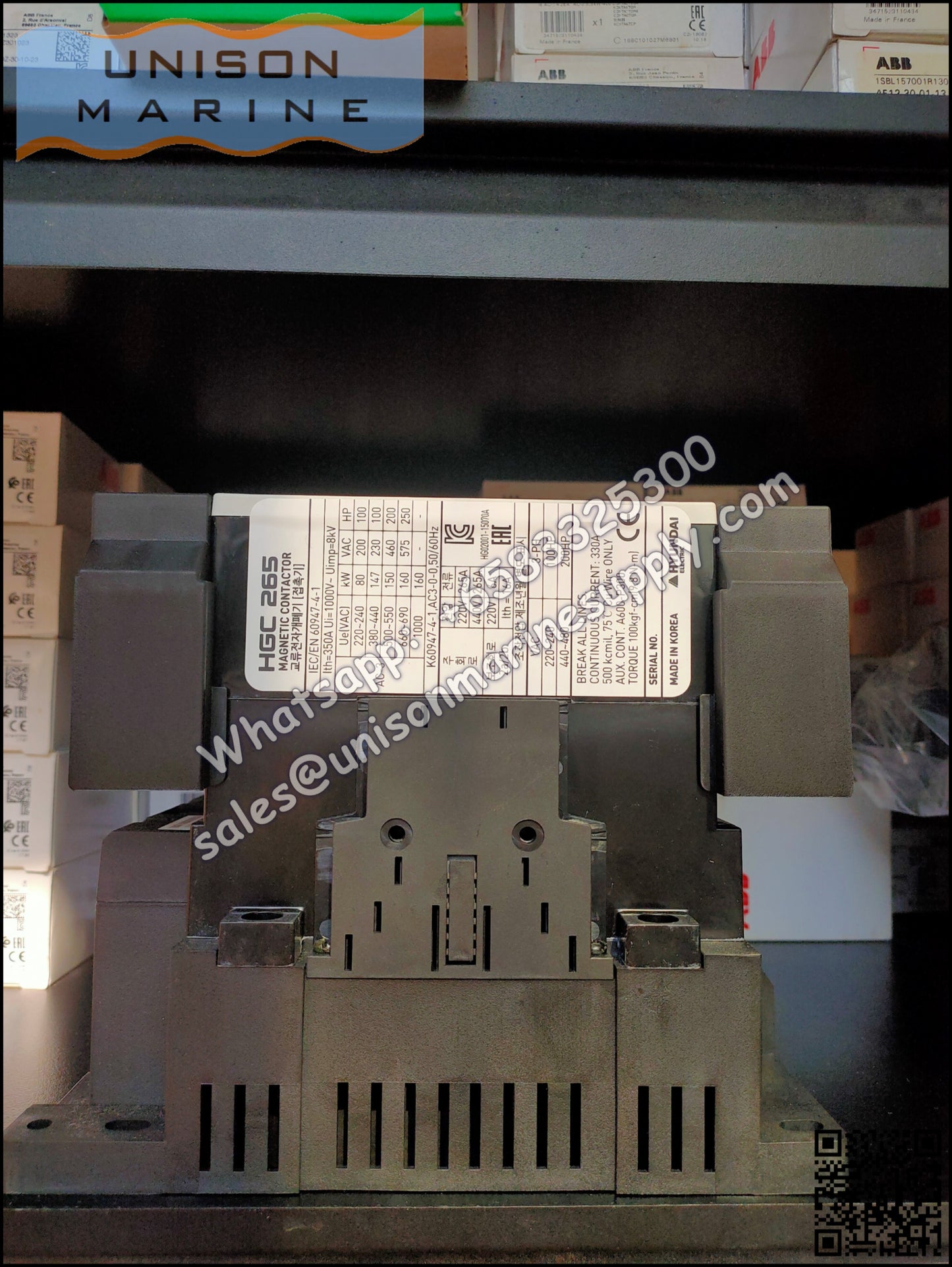 Hyundai Marine Magnetic Contactors HGC265
