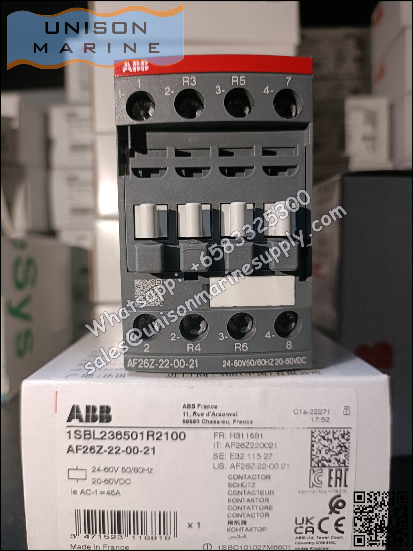 ABB Magnetic Contactors AF Series : AF26Z-22-00-21