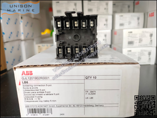 ABB B6, B7 series mini contactors base: LB6 GJL1201902R0001