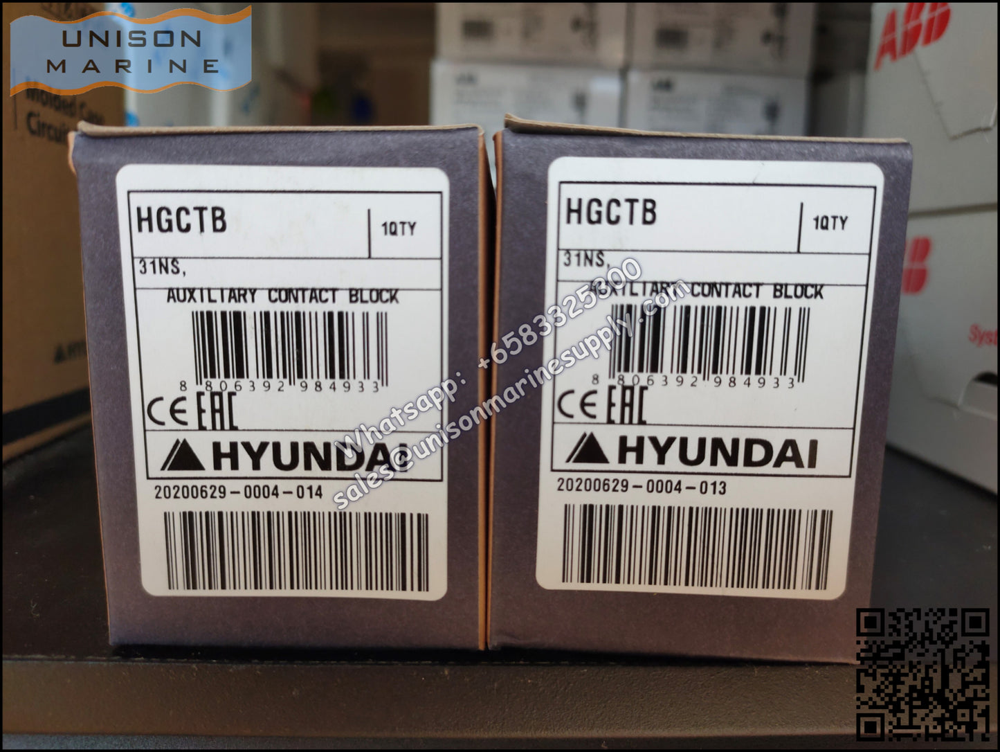 Hyundai Marine Magnetic Contactors Accessories - Auxiliary Contact Block HGCTB 31NS