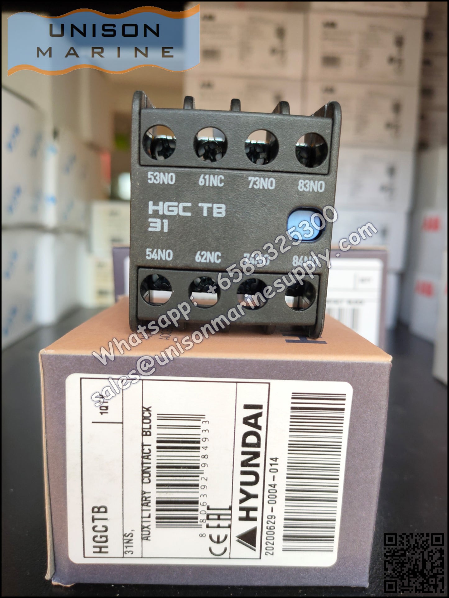 Hyundai Marine Magnetic Contactors Accessories - Auxiliary Contact Block HGCTB 31NS