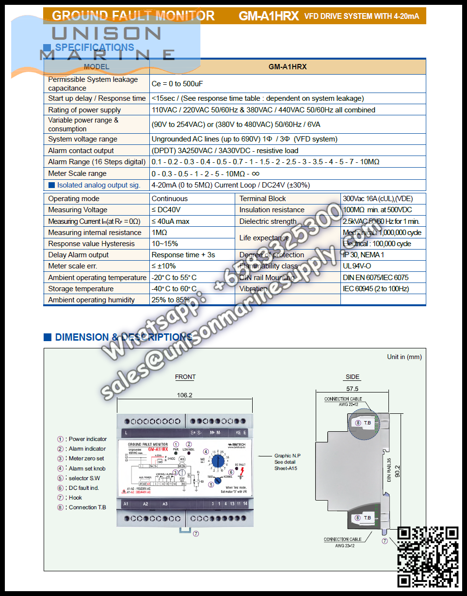 Westronics (LUXCO) Marine insulation resistance monitor : SBAG-202
