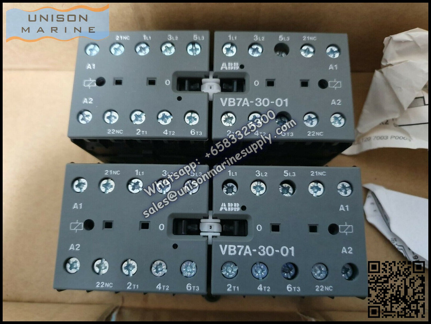 ABB B6, B7 series mini contactors base: VB7A-30-01