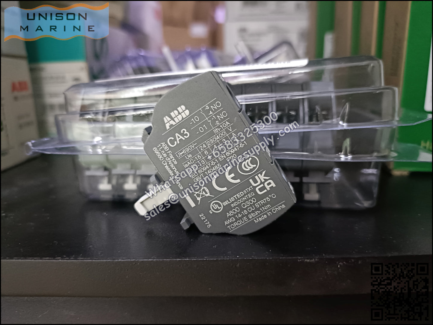 ABB AF Contactors Accessories Front-mounted Auxiliary Contact Block CA3-10 / CA3-01