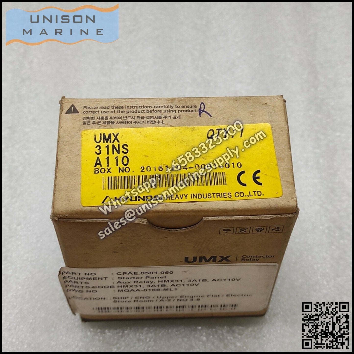 Hyundai Marine Magnetic Contactors UMT22