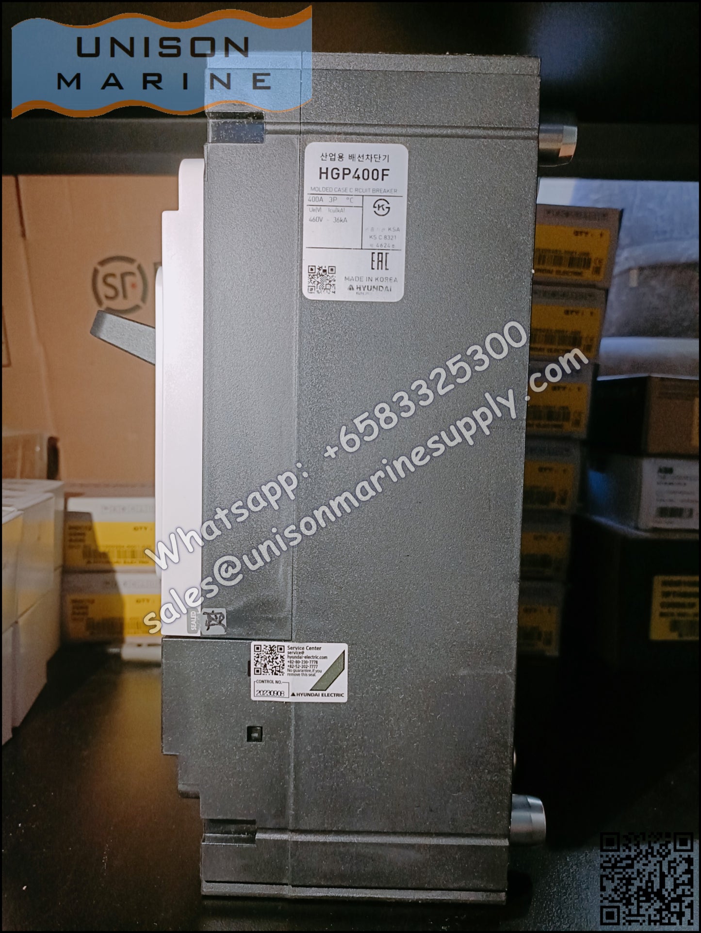 Hyundai Marine Circuit Breaker (MCCB) - HGP400F 3P Fixed / Plug-in Type