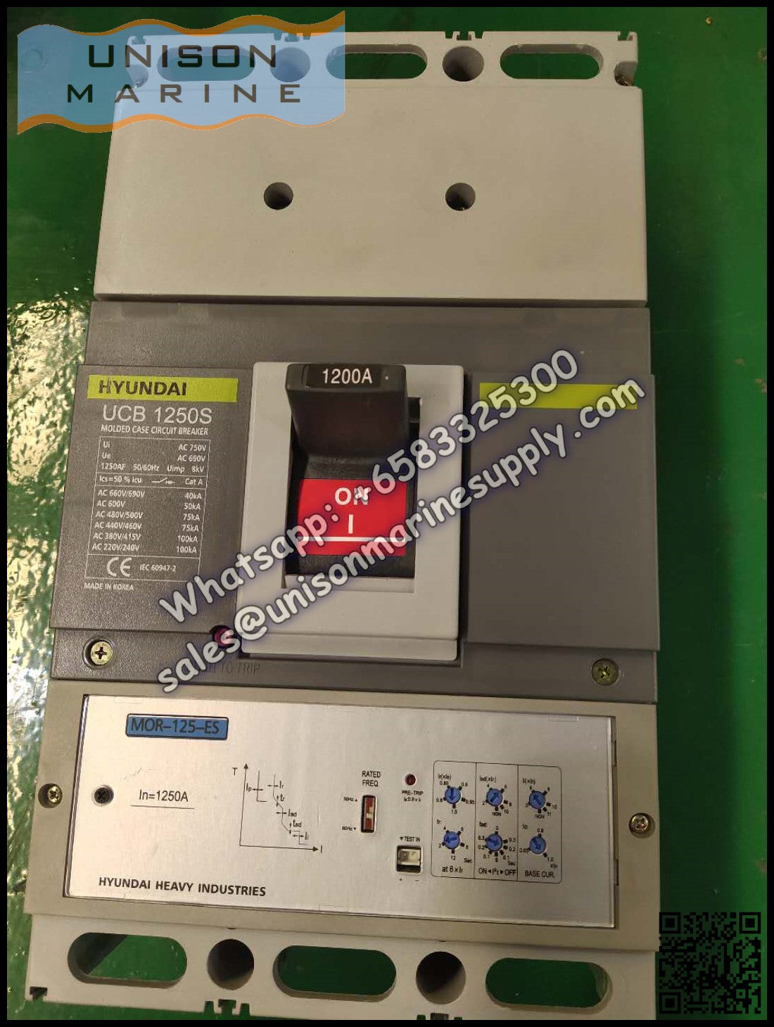 Hyundai Marine Circuit Breaker (MCCB) - UCB1250S 3P Fixed / Plug-in Type