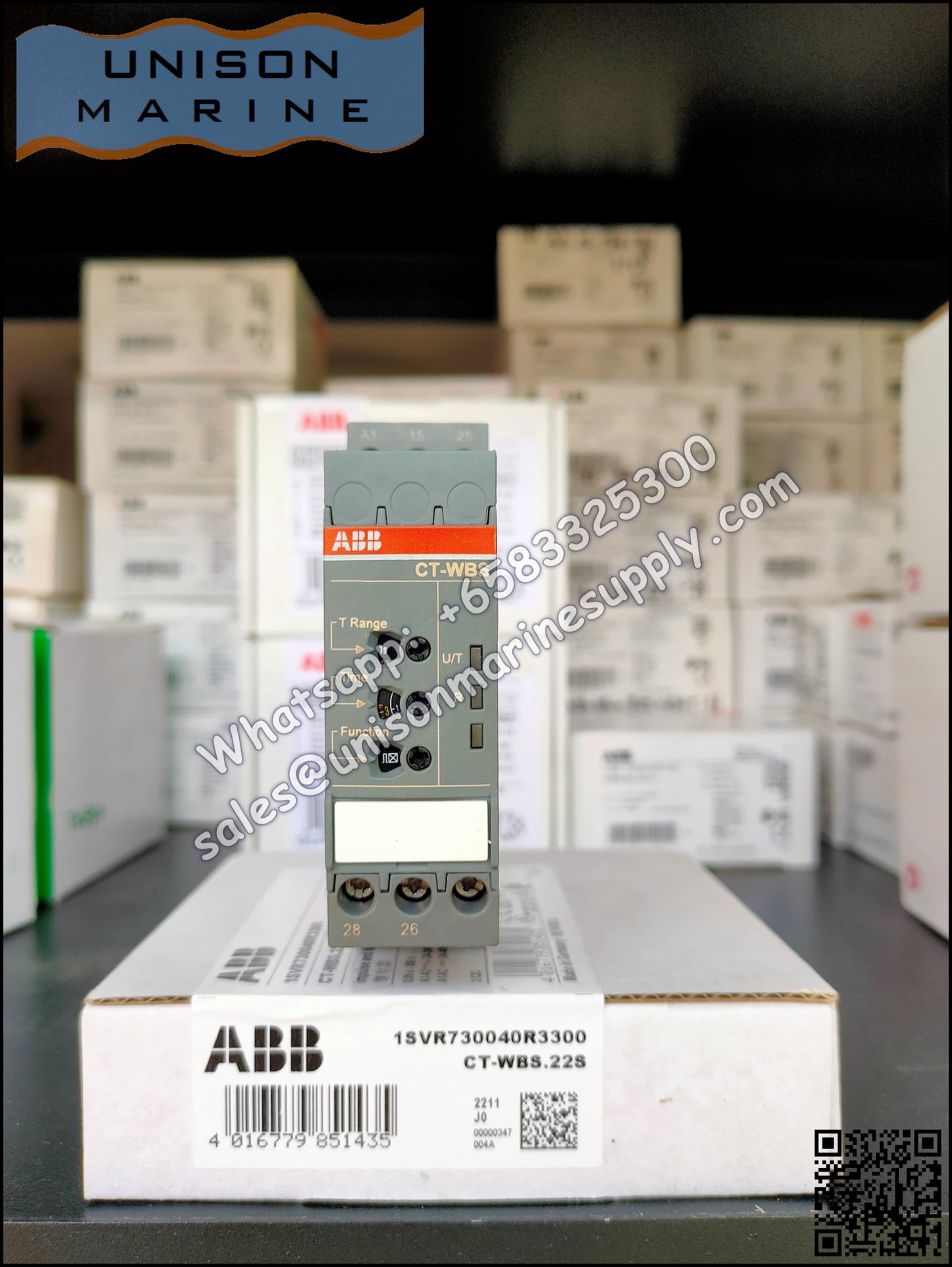 ABB Marine MultifunctionTime Relay CT-WBS.22S impulse & flasher 2c/o