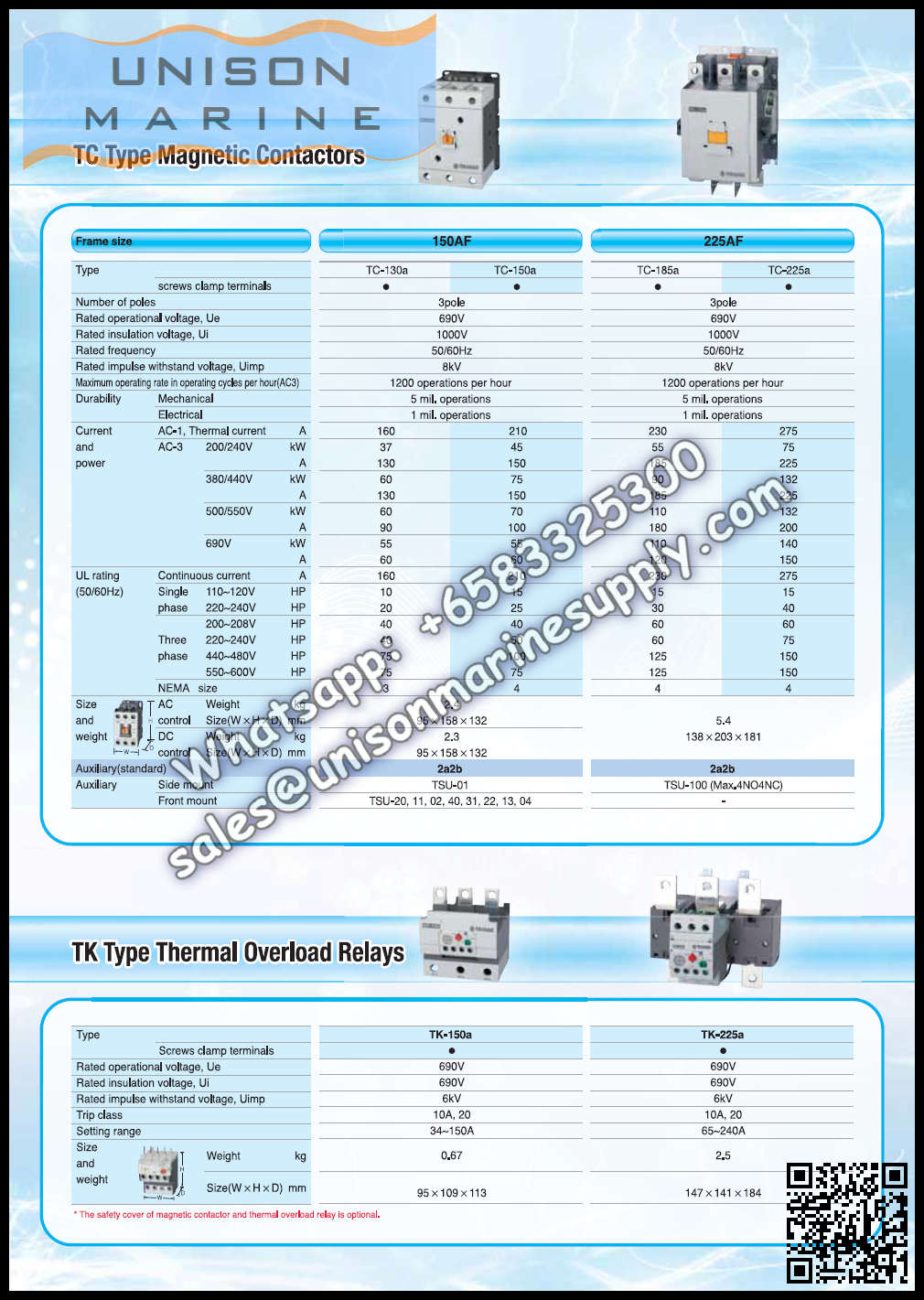 TERASAKI Marine Magnetic Contactors,TC-65a