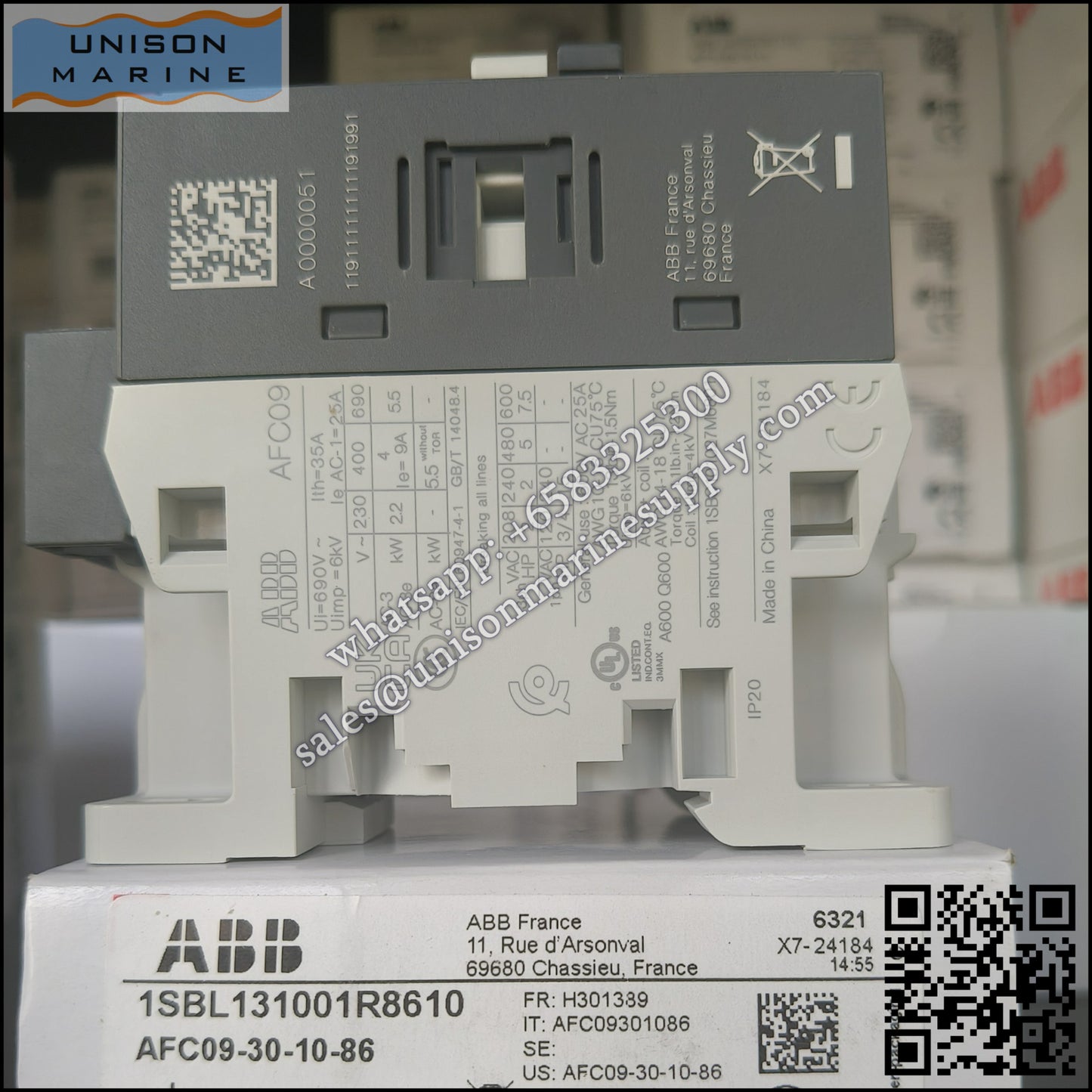 ABB Magnetic Contactors AF Series : AFC12-30-10-86*400-415V50Hz/415-440V60Hz,1SBL151001R8610