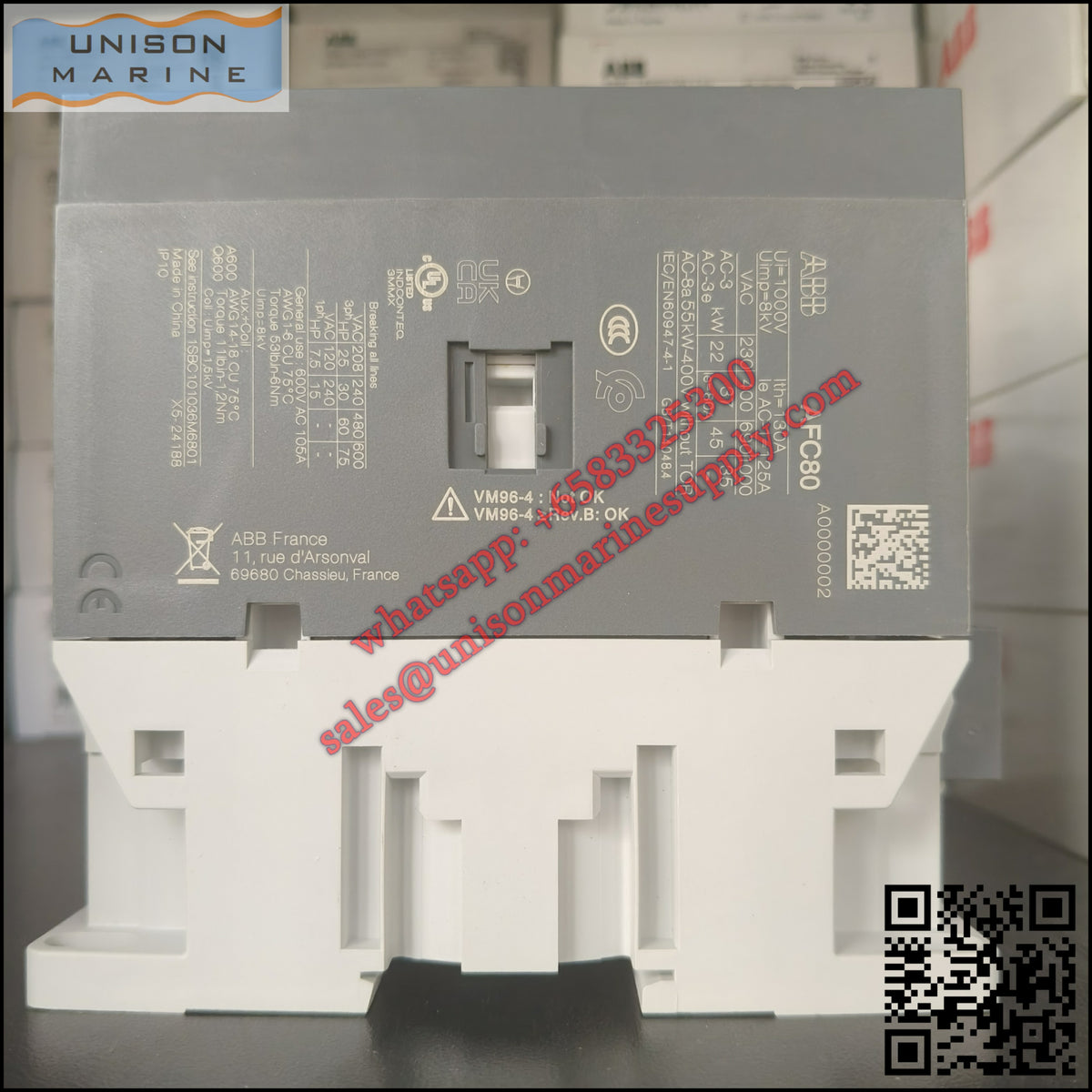 ABB Magnetic Contactors AF Series : AFC80-30-11-86*400-415V50Hz/415-440V60Hz,1SBL391001R8611