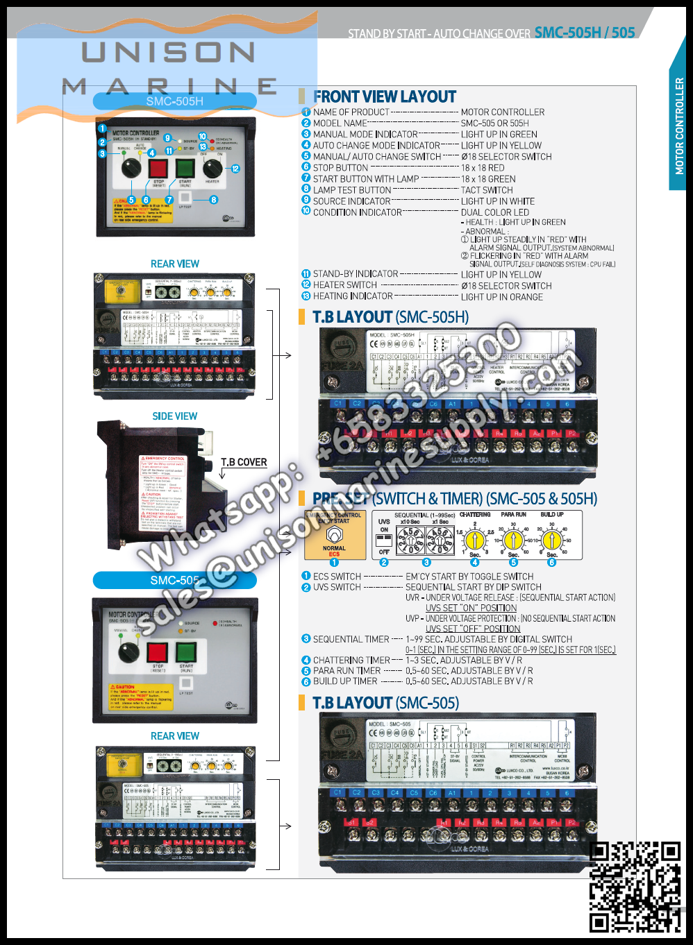 Westronics(LUXCO)Marine motor controller : SMC-505