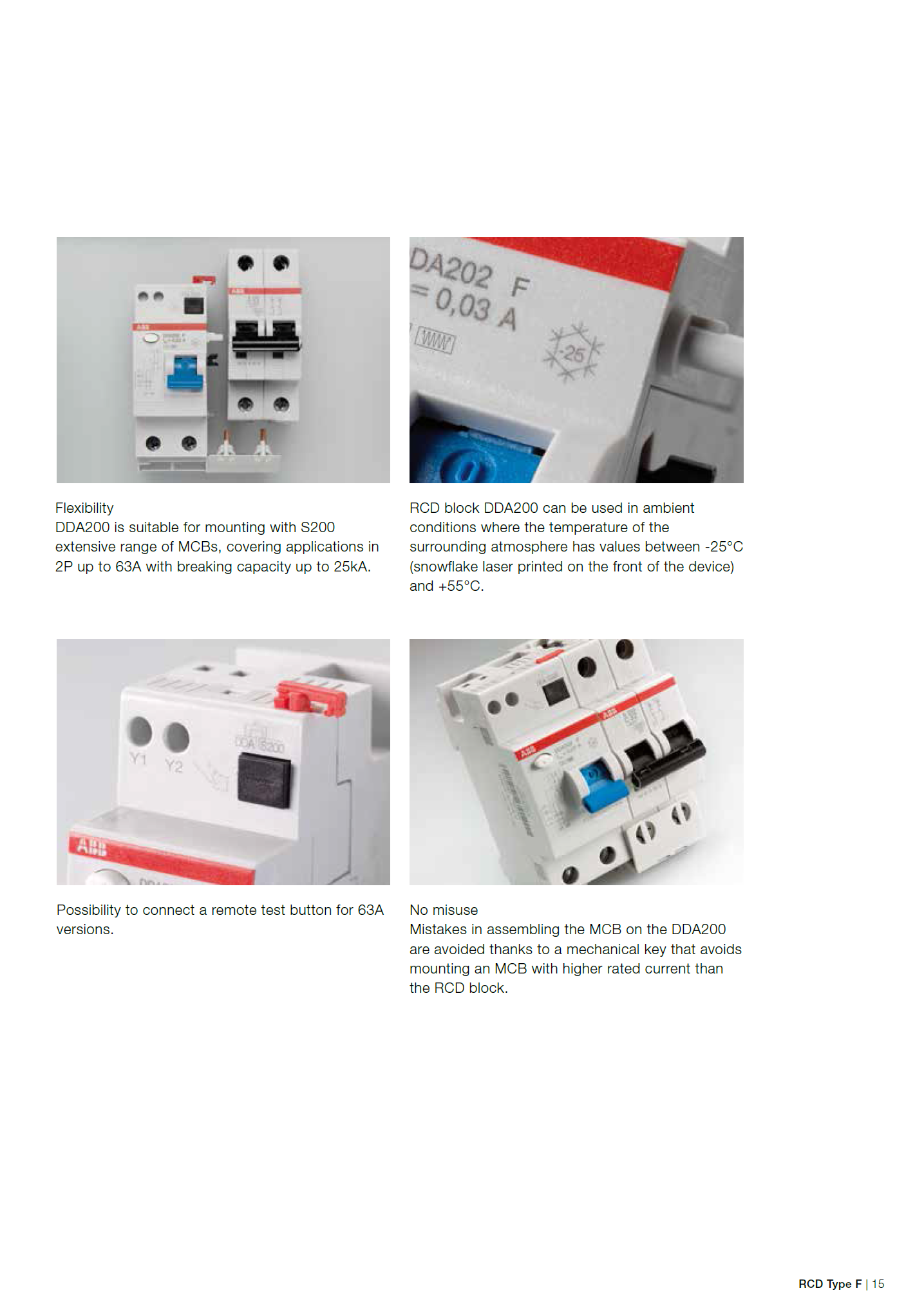 ABB Residual Current Circuit Breaker(RCCB) F202 AC-100/0.03 2CSF202001R1900