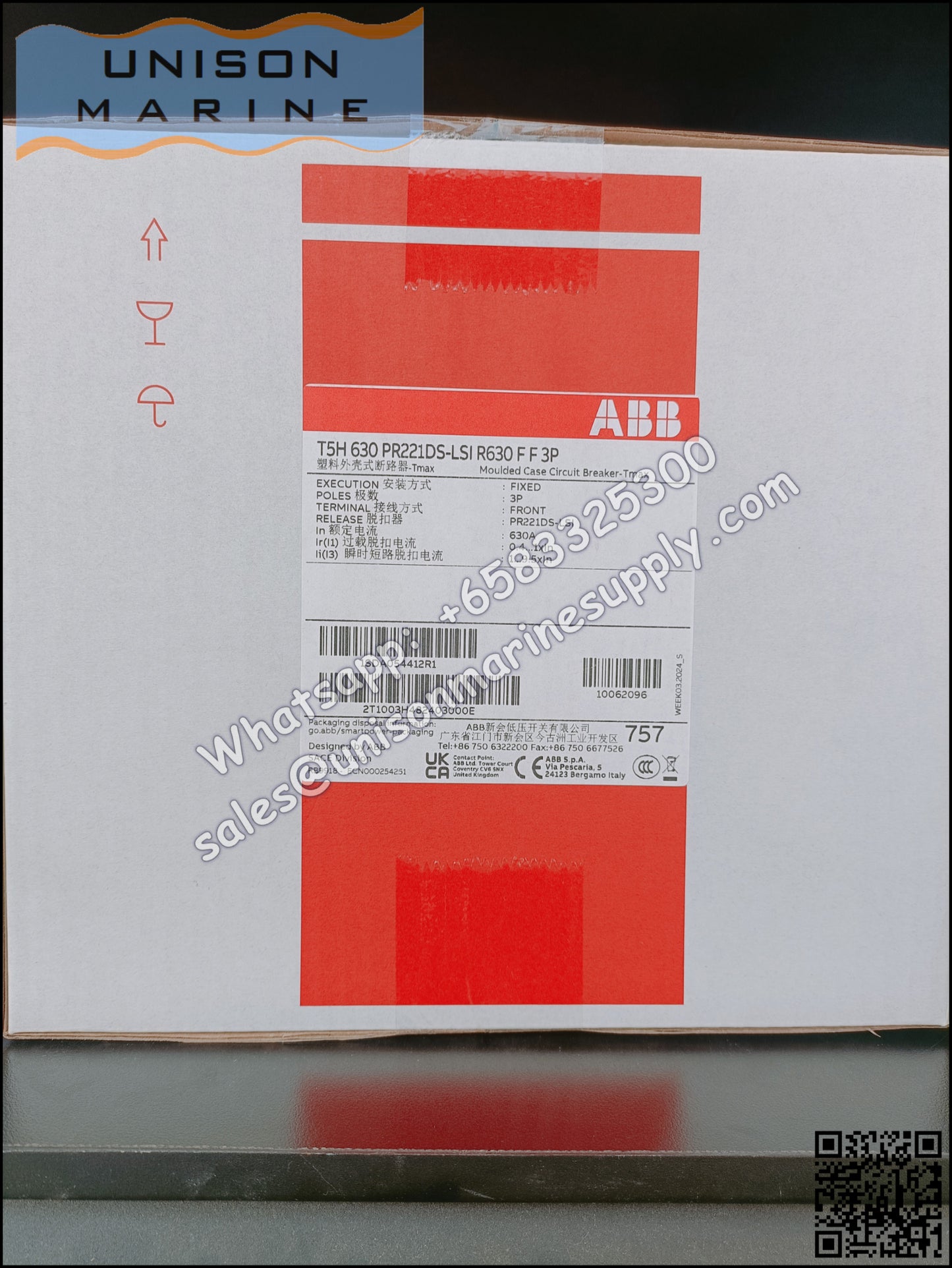 ABB Circuit Breaker(MCCB) : T5H630 PR221DS-LSI R630 FF 3P