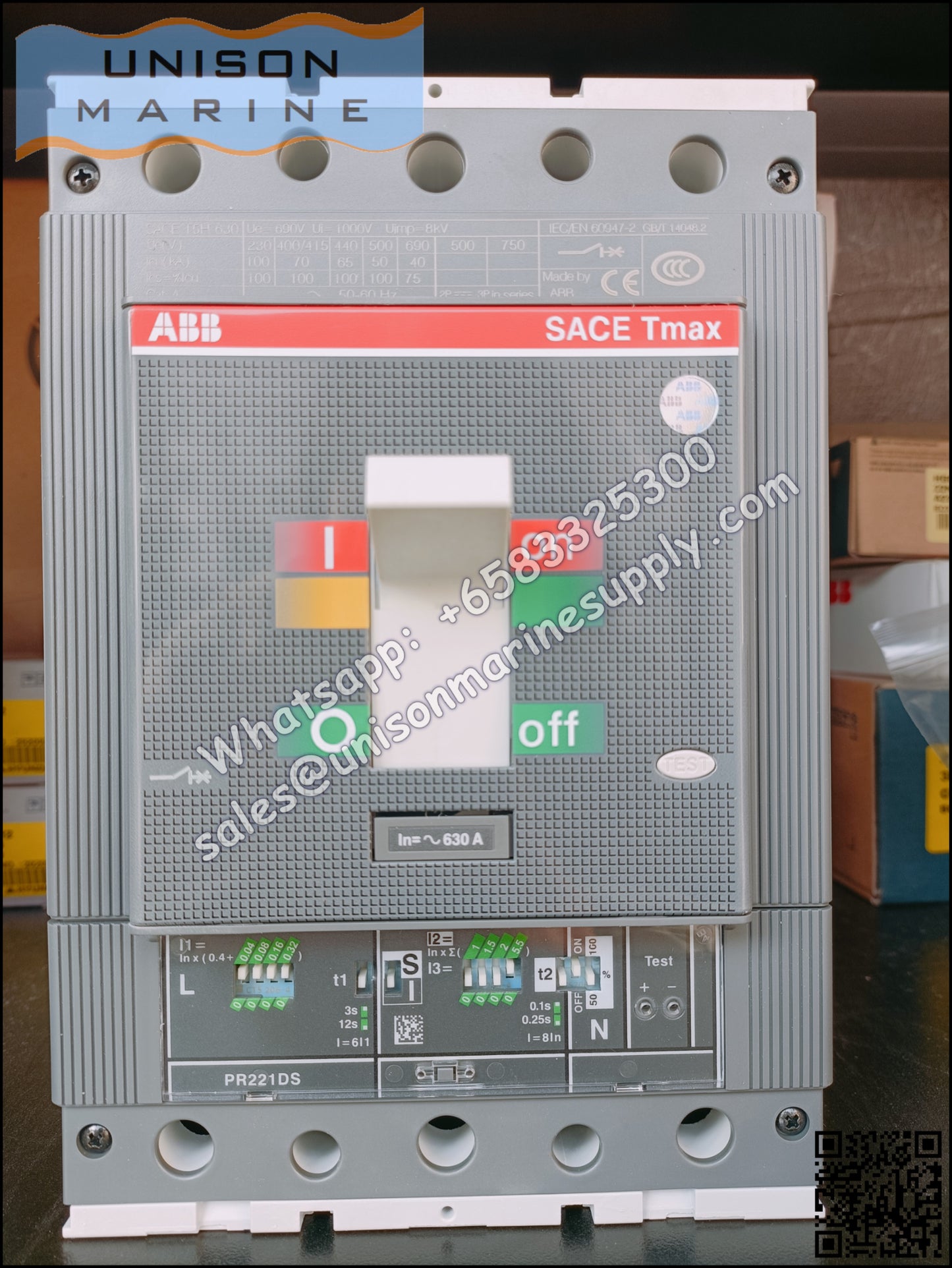 ABB Circuit Breaker(MCCB) : T5H630 PR221DS-LSI R630 FF 3P