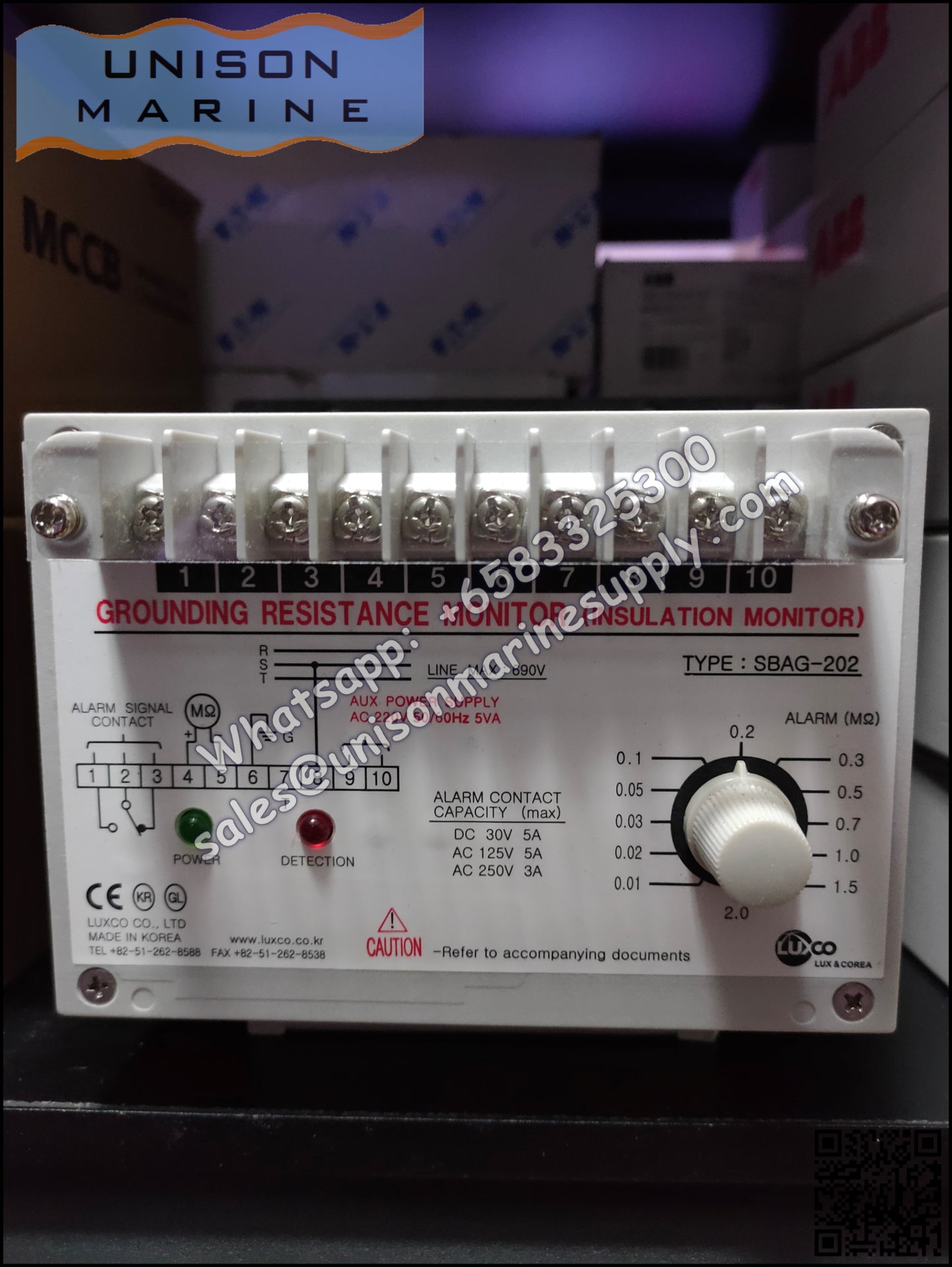 Westronics (LUXCO) Marine insulation resistance monitor : SBAG-202
