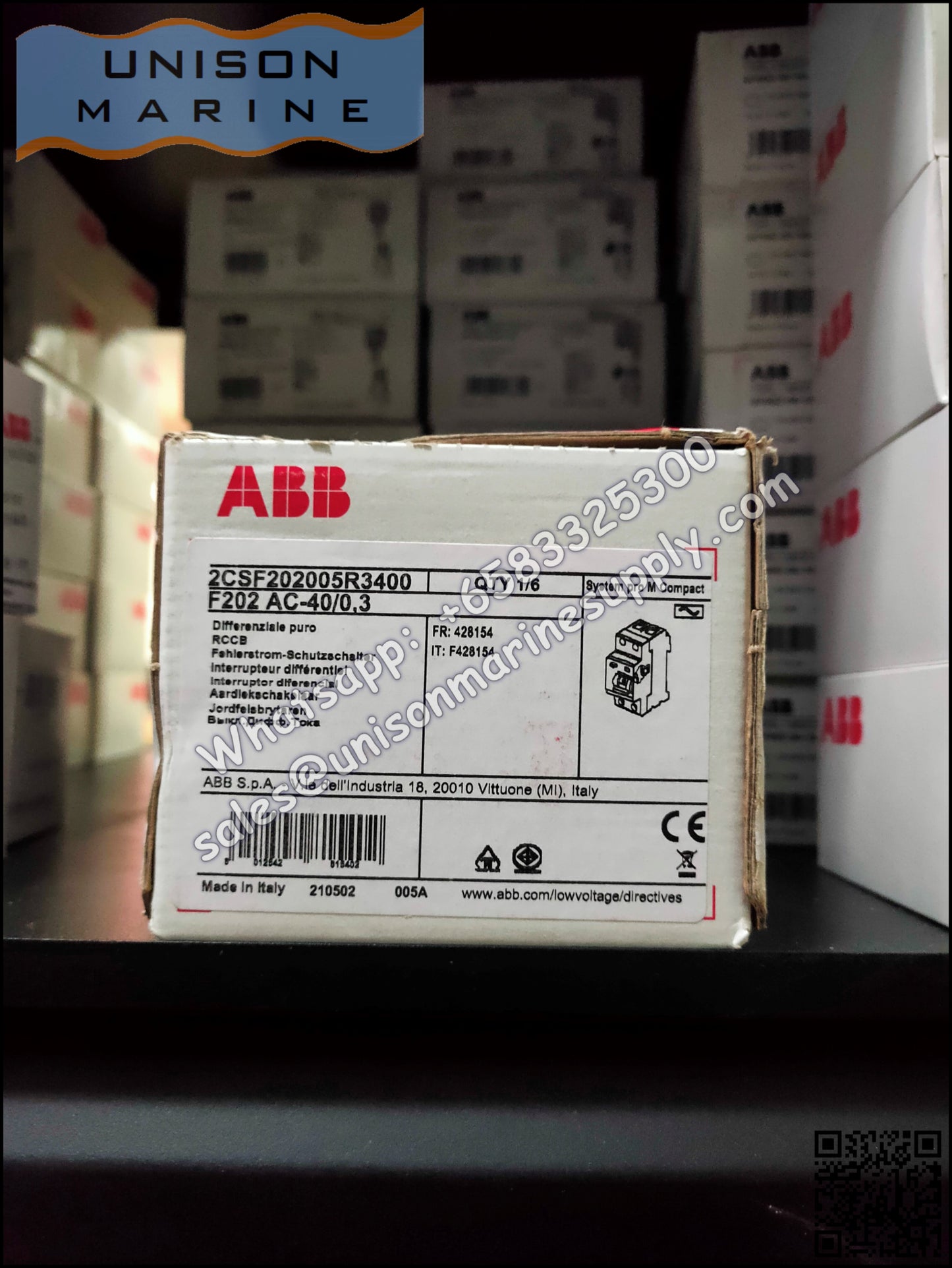 ABB Residual Current Circuit Breaker(RCCB) F202 AC-40/0.3 2CSF202001R3400