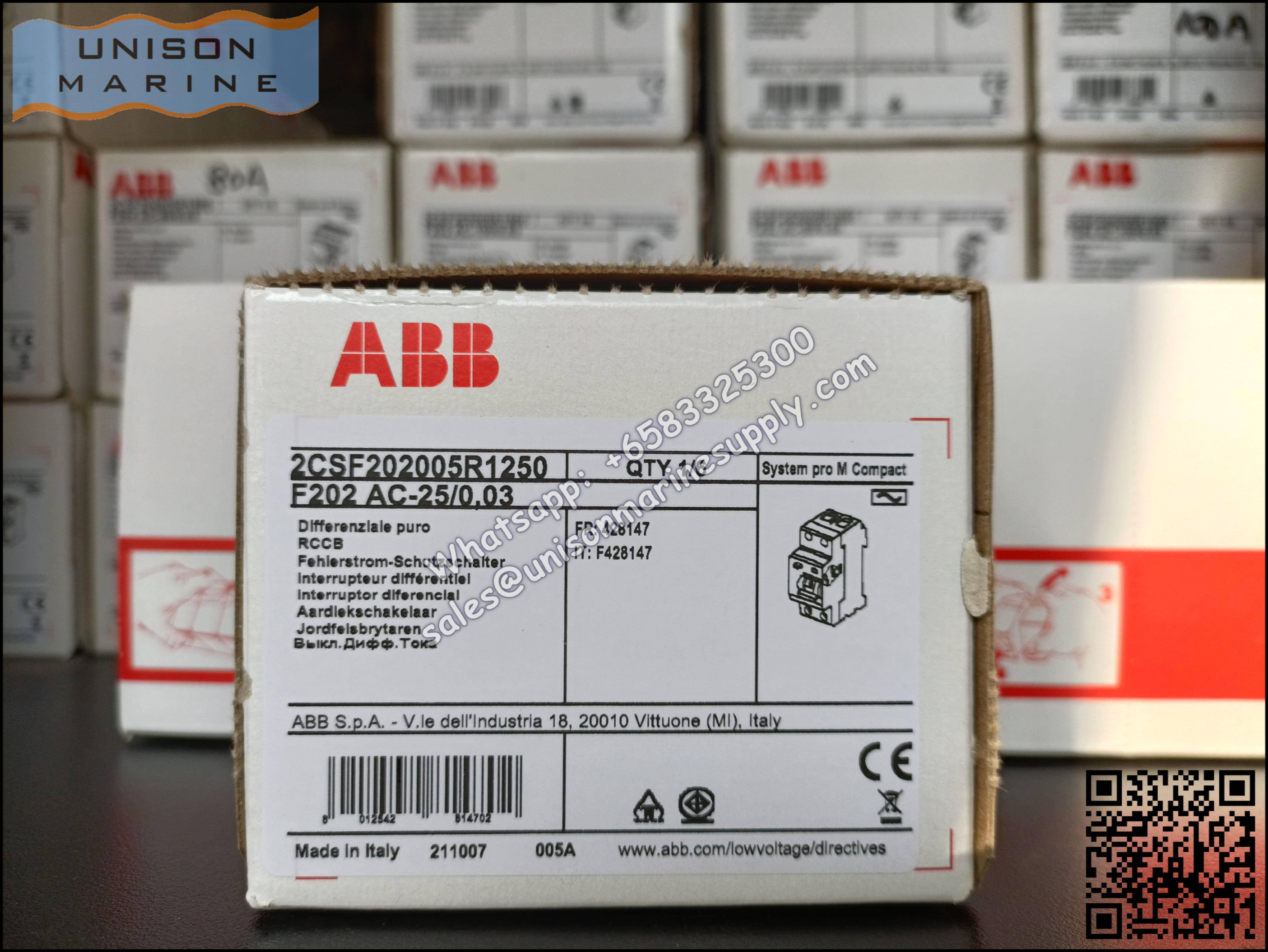 ABB Residual Current Circuit Breaker RCCB F202 AC 25 0 03 Unison abb-residual-current-circuit-breaker-rccb-f202-ac-25-0-03-unison