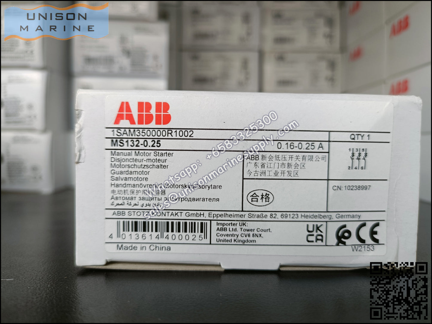 ABB Manual Motor Starter MS132-0.25 1SAM350000R1002