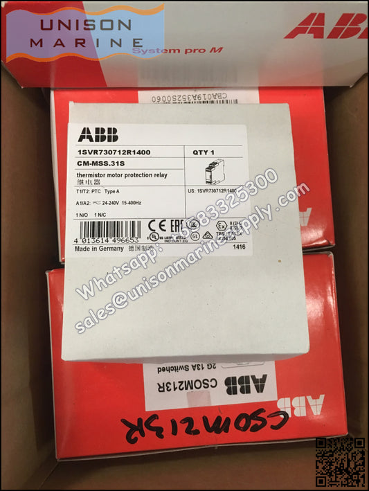 ABB Temperature Monitoring Relay, CM-MSS.31S AC/DC24-240V 1NO+1NC