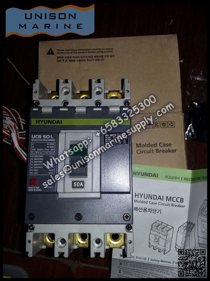 Hyundai Marine Circuit Breaker (MCCB) - UCB50L 3P Fixed / Plug-in Type