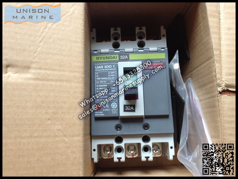 Hyundai Marine Circuit Breaker (MCCB) - UAB100C 3P Fixed / Plug-in Typ ...