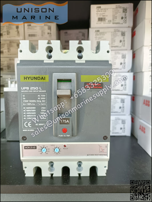 Hyundai Marine Circuit Breaker (MCCB) - UPB250L 3P Fixed / Plug-in Type