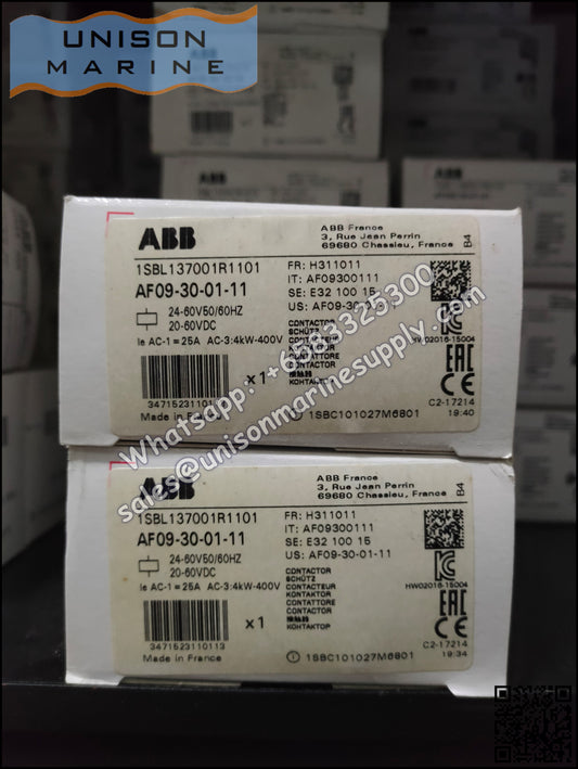 ABB Magnetic Contactors AF Series : AF09-30-01-11