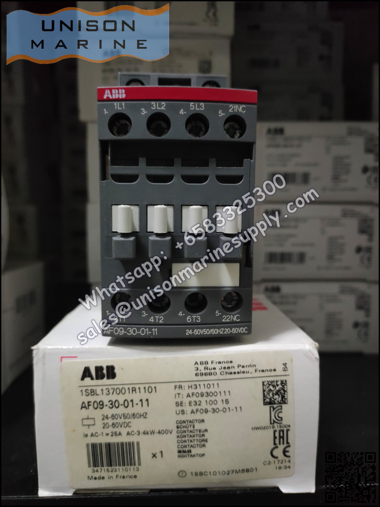 ABB Magnetic Contactors AF Series : AF09-30-01-11