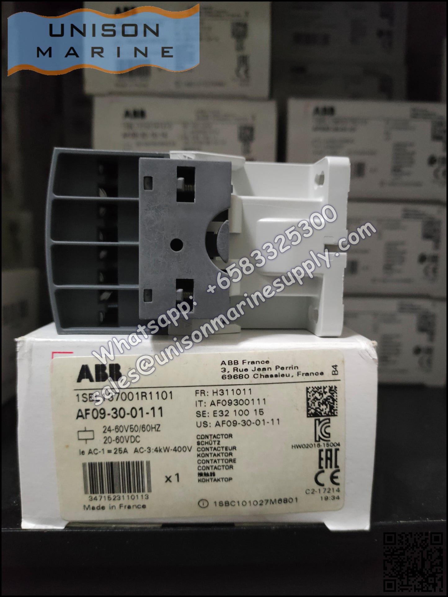 ABB Magnetic Contactors AF Series : AF09-30-01-11