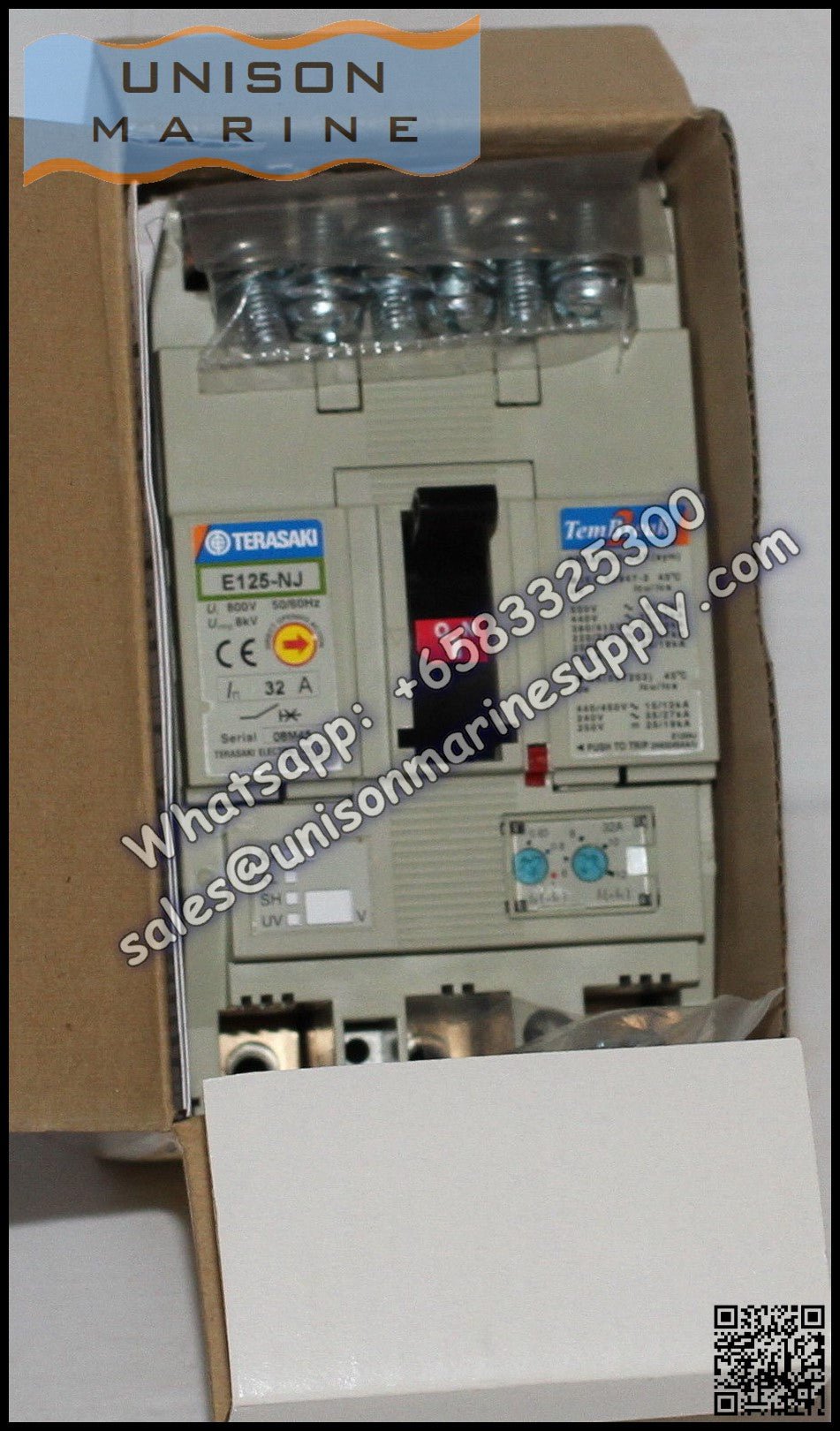 TRASAKI Marine Circuit Breaker (MCCB): E125-NJ 3P Fixed / Plug-in Type