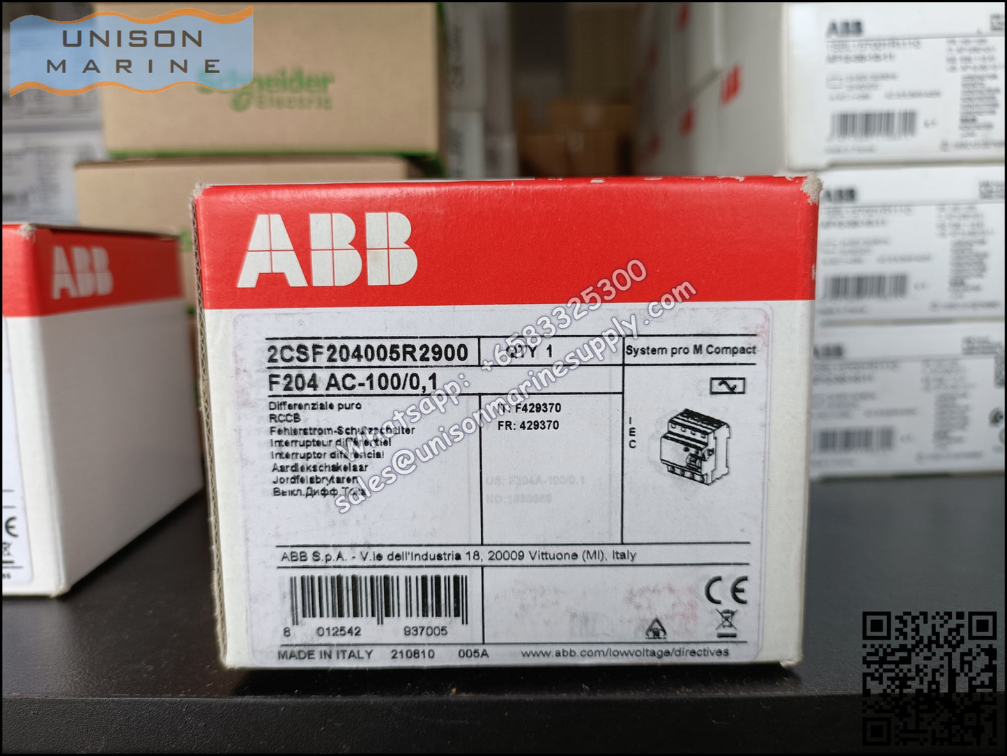 ABB Residual Current Circuit Breaker(RCCB) F204 AC-100/0.1 2CSF204001R2900