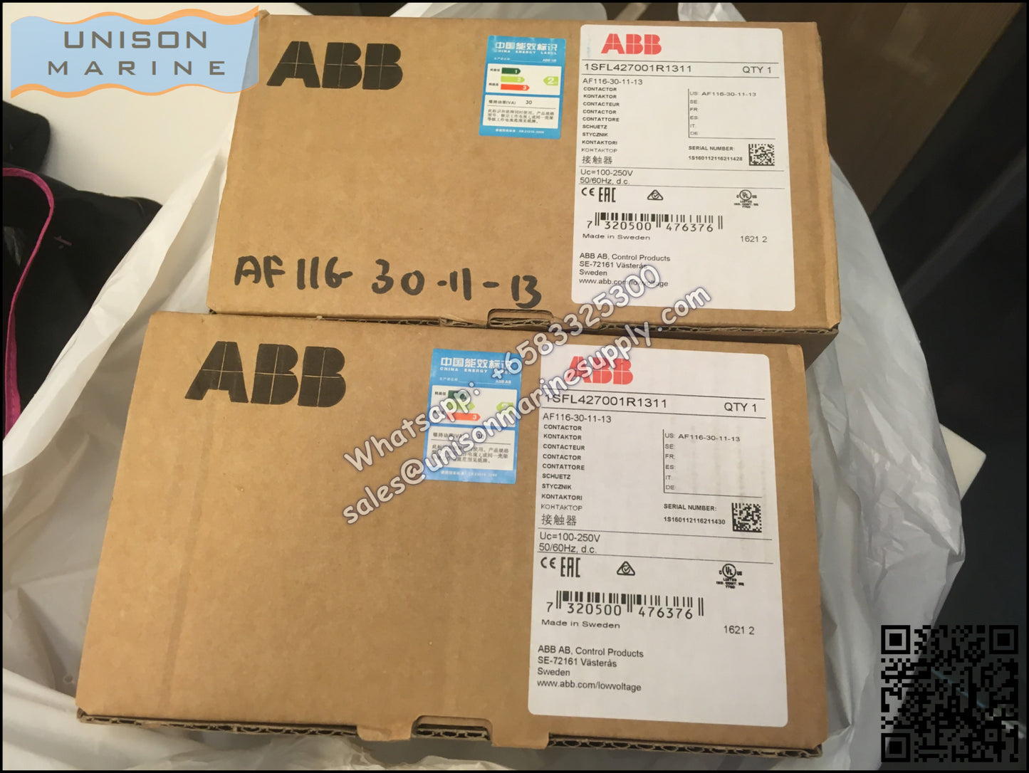 ABB Magnetic Contactors AF Series : AF116-30-11-13