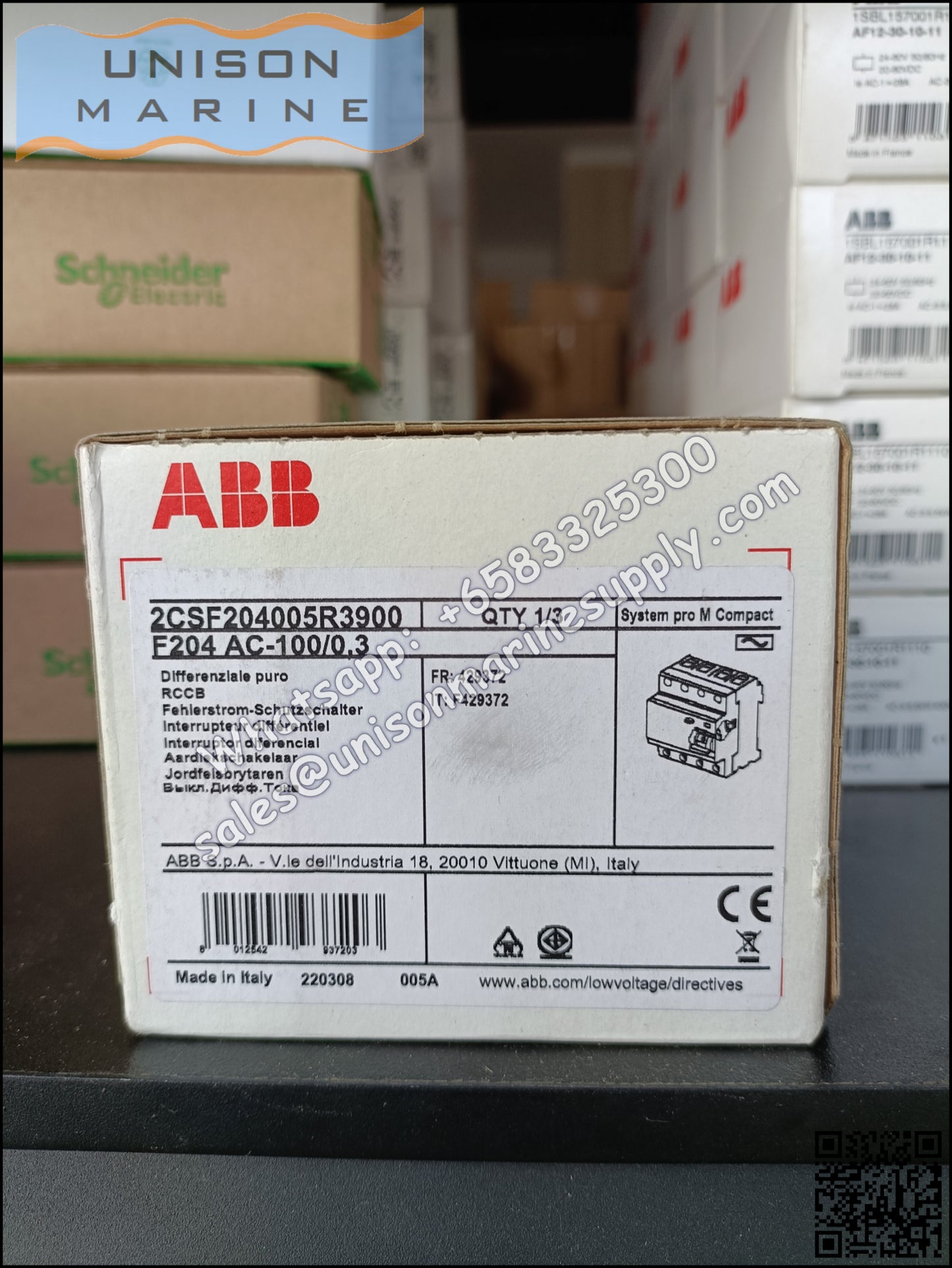 ABB Residual Current Circuit Breaker(RCCB) F204 AC-100/0.03 2CSF204001R1900