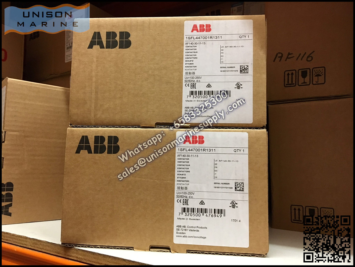 ABB Magnetic Contactors AF Series : AF140-30-11-13