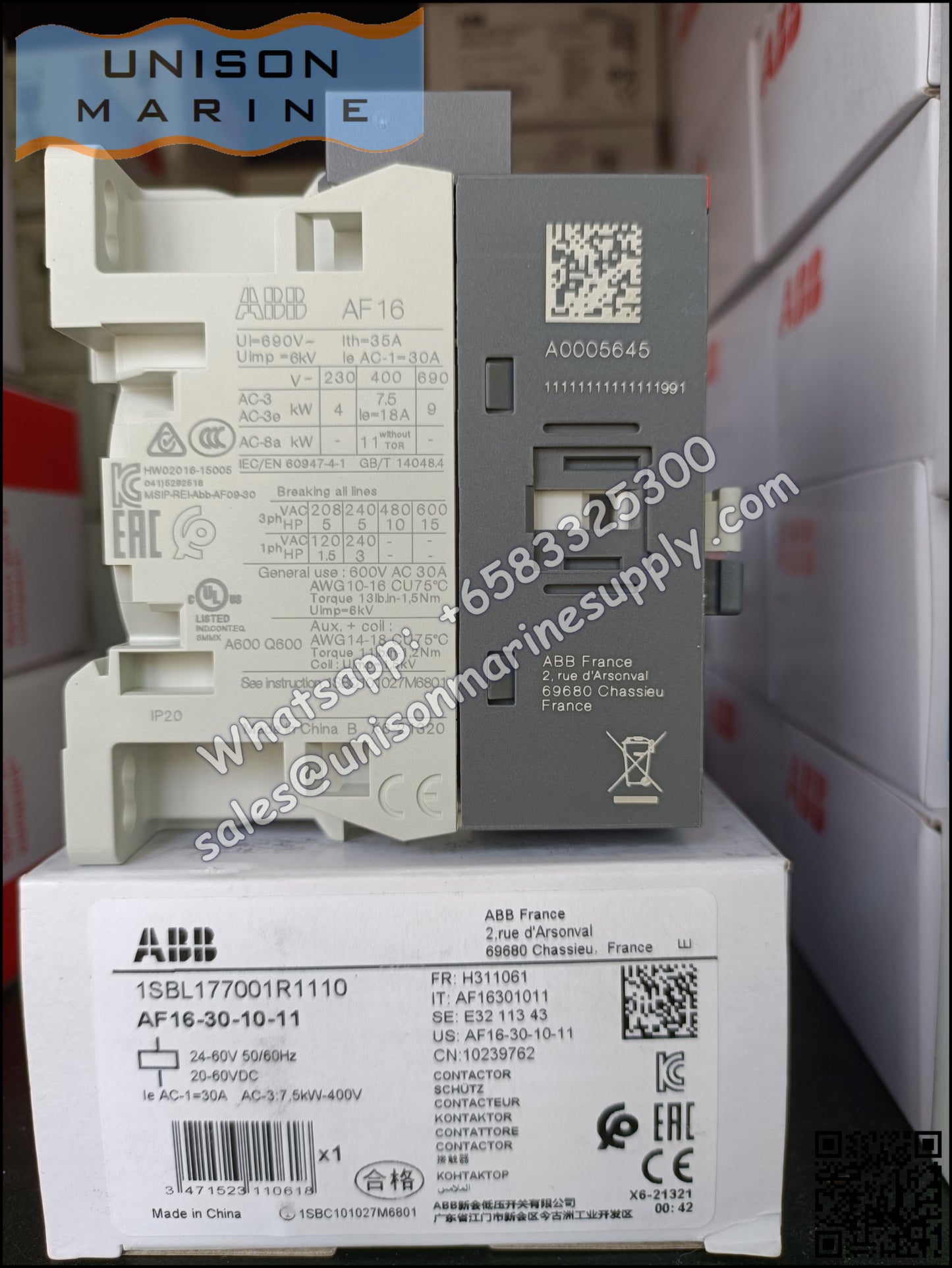 ABB Magnetic Contactors AF Series : AF16-30-10-11