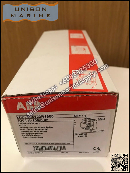 ABB Residual Current Circuit Breaker(RCCB) F204A-100/0.03 2CSF204101R1900