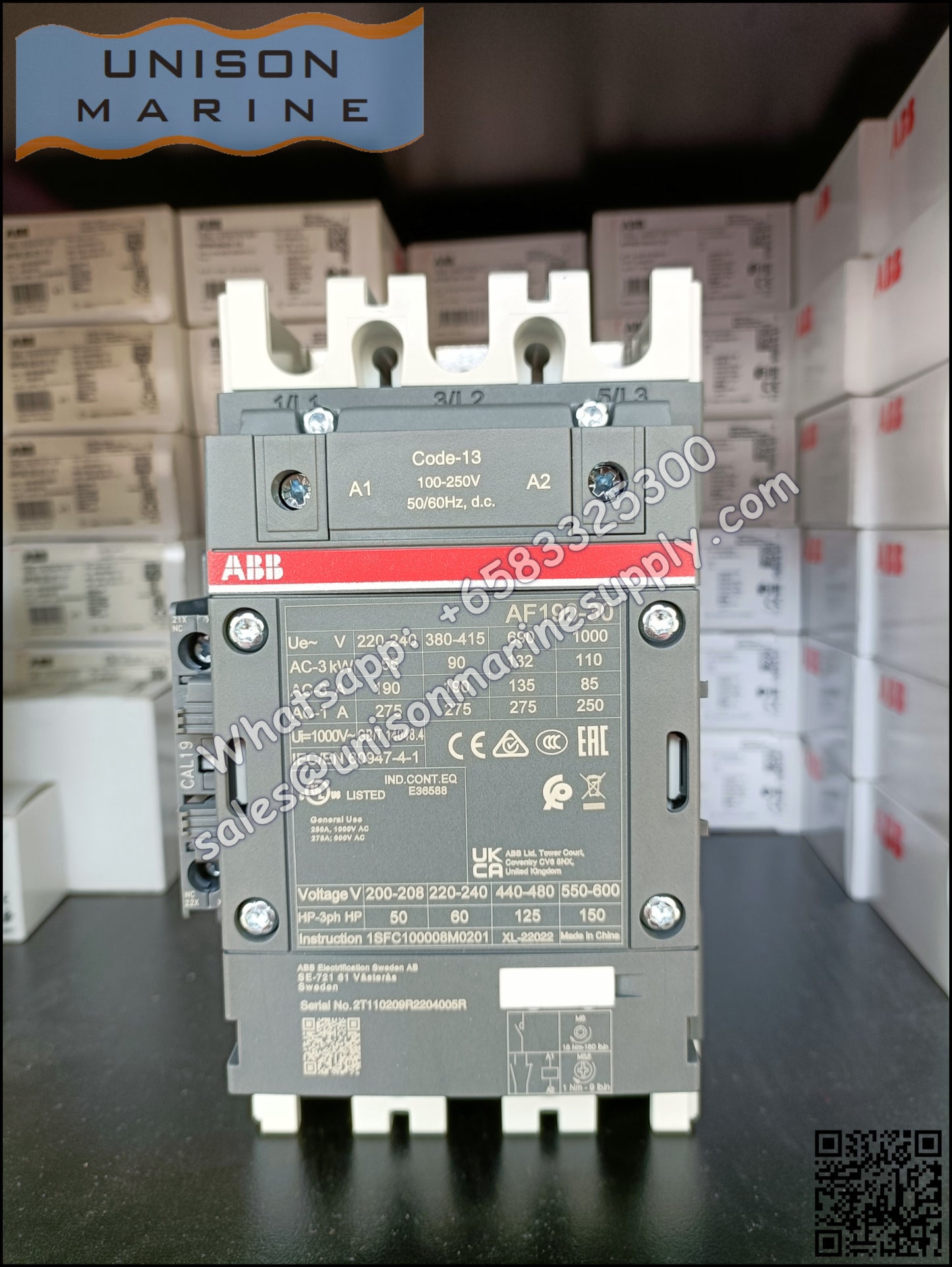 ABB Magnetic Contactors AF Series : AF190-30-11-13