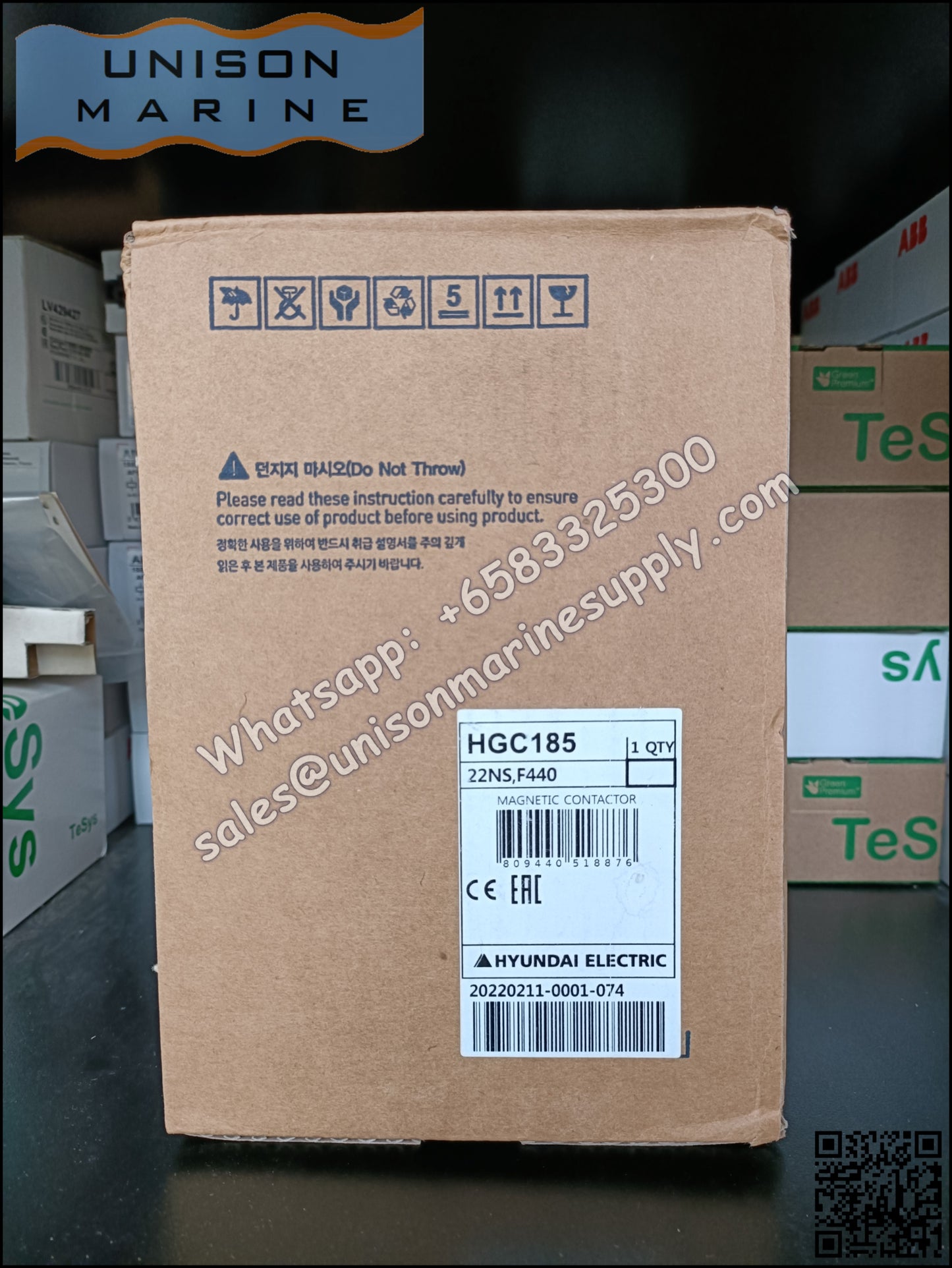 Hyundai Marine Magnetic Contactors HGC185