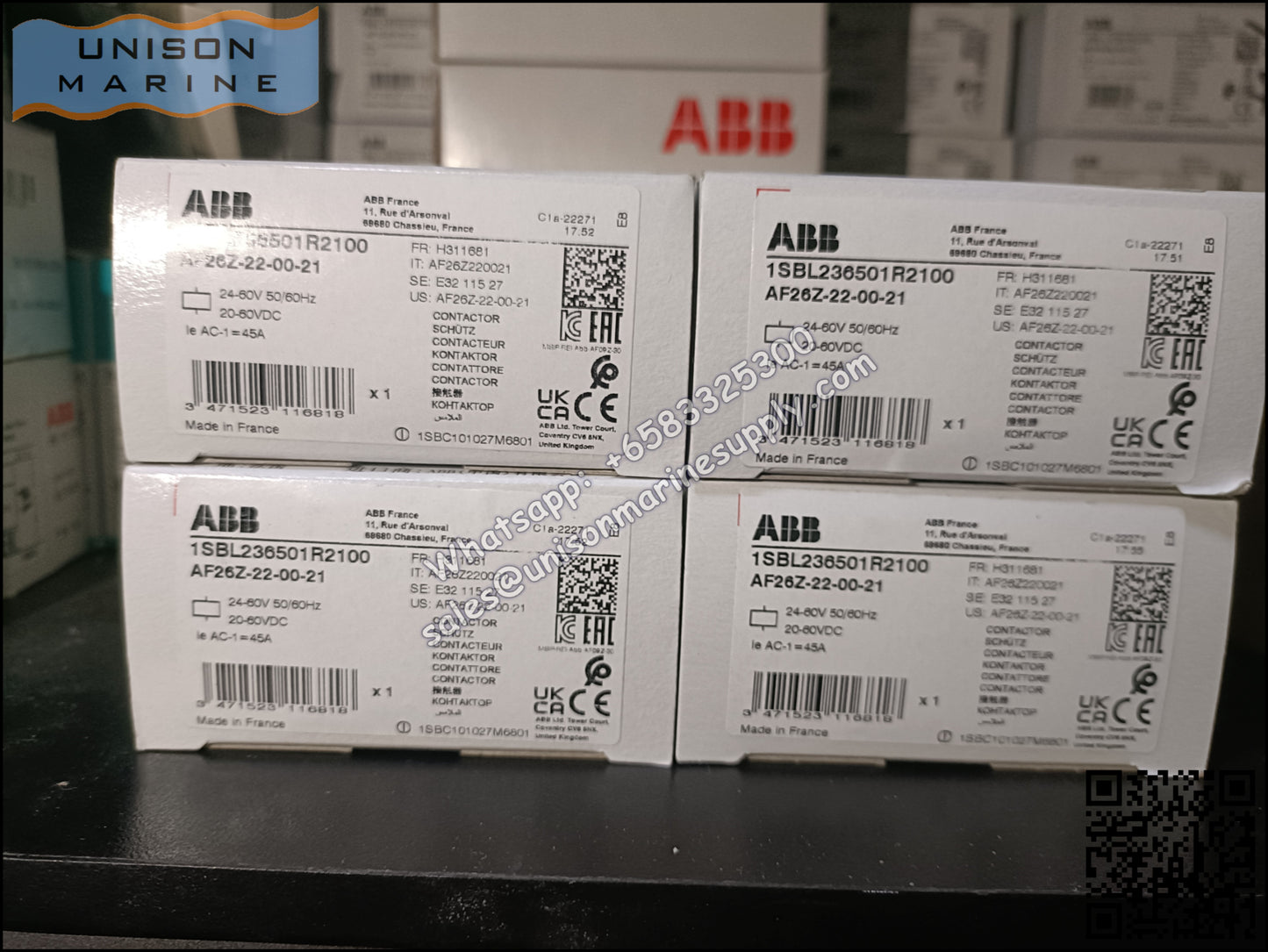 ABB Magnetic Contactors AF Series : AF26Z-22-00-21