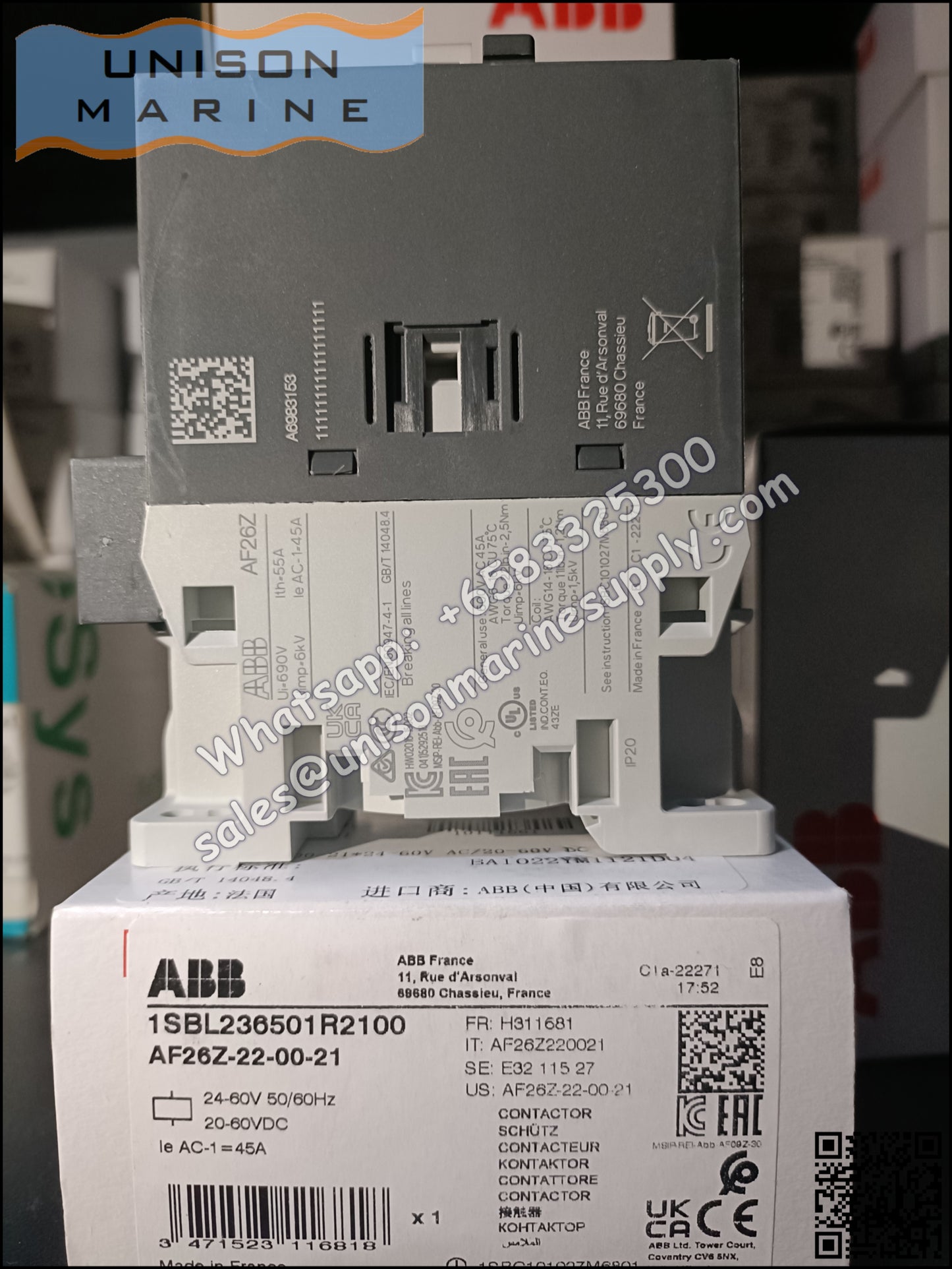 ABB Magnetic Contactors AF Series : AF26Z-22-00-21