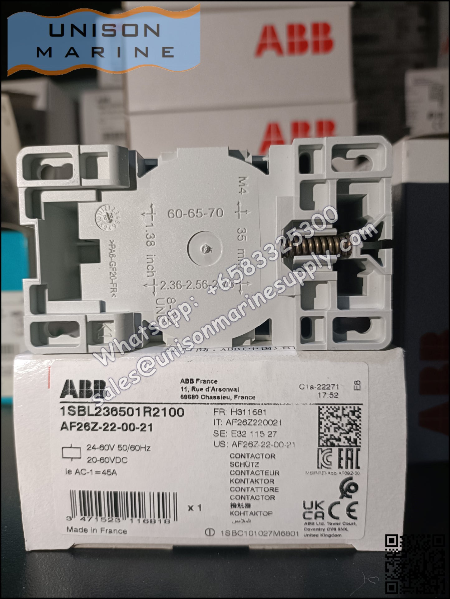 ABB Magnetic Contactors AF Series : AF26Z-22-00-21